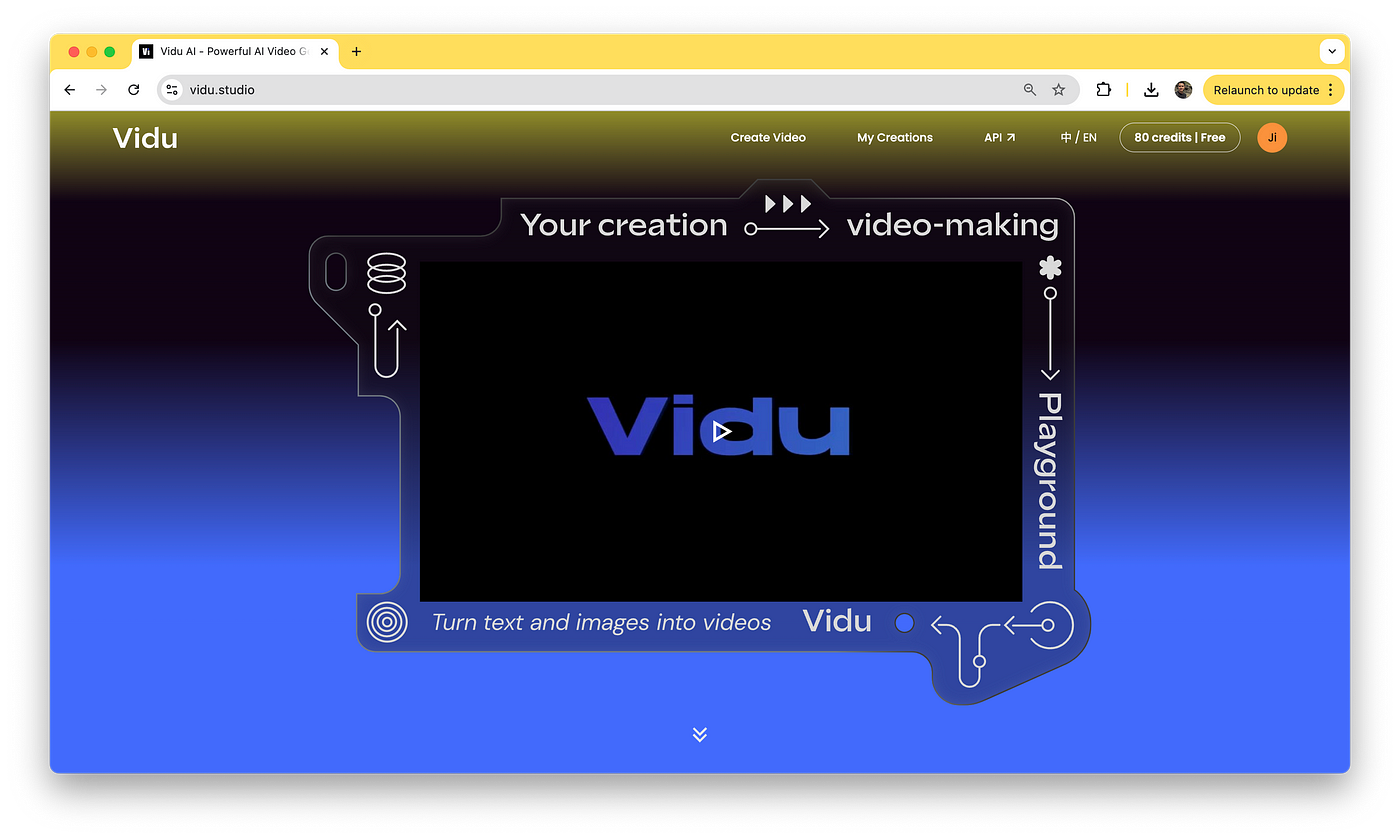 Vidu AI Platform Interface