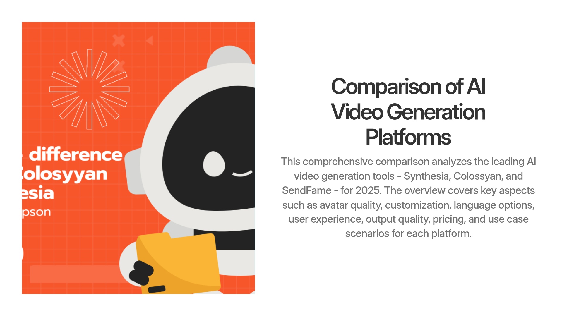 Comparison of AI Video Generation Platforms