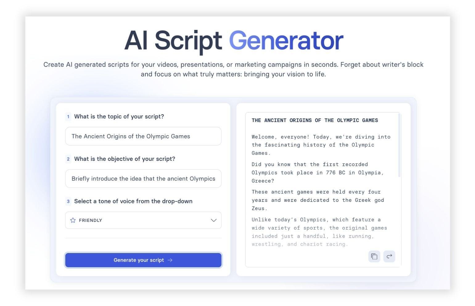 AI scriptwriting workflow