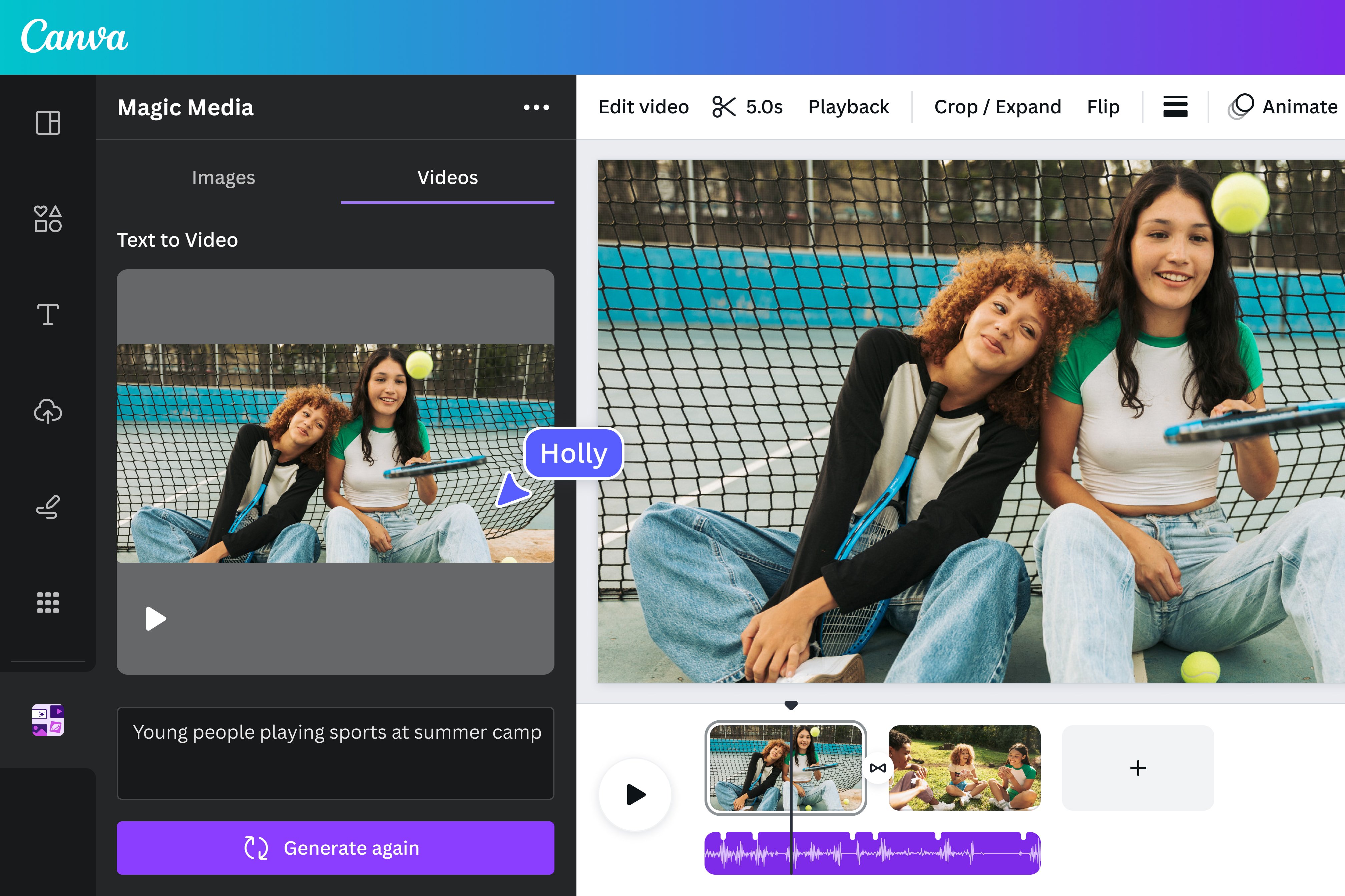 Canva Video Design Interface