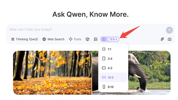 Qwen 2.5 Max AI Video Generator Interface