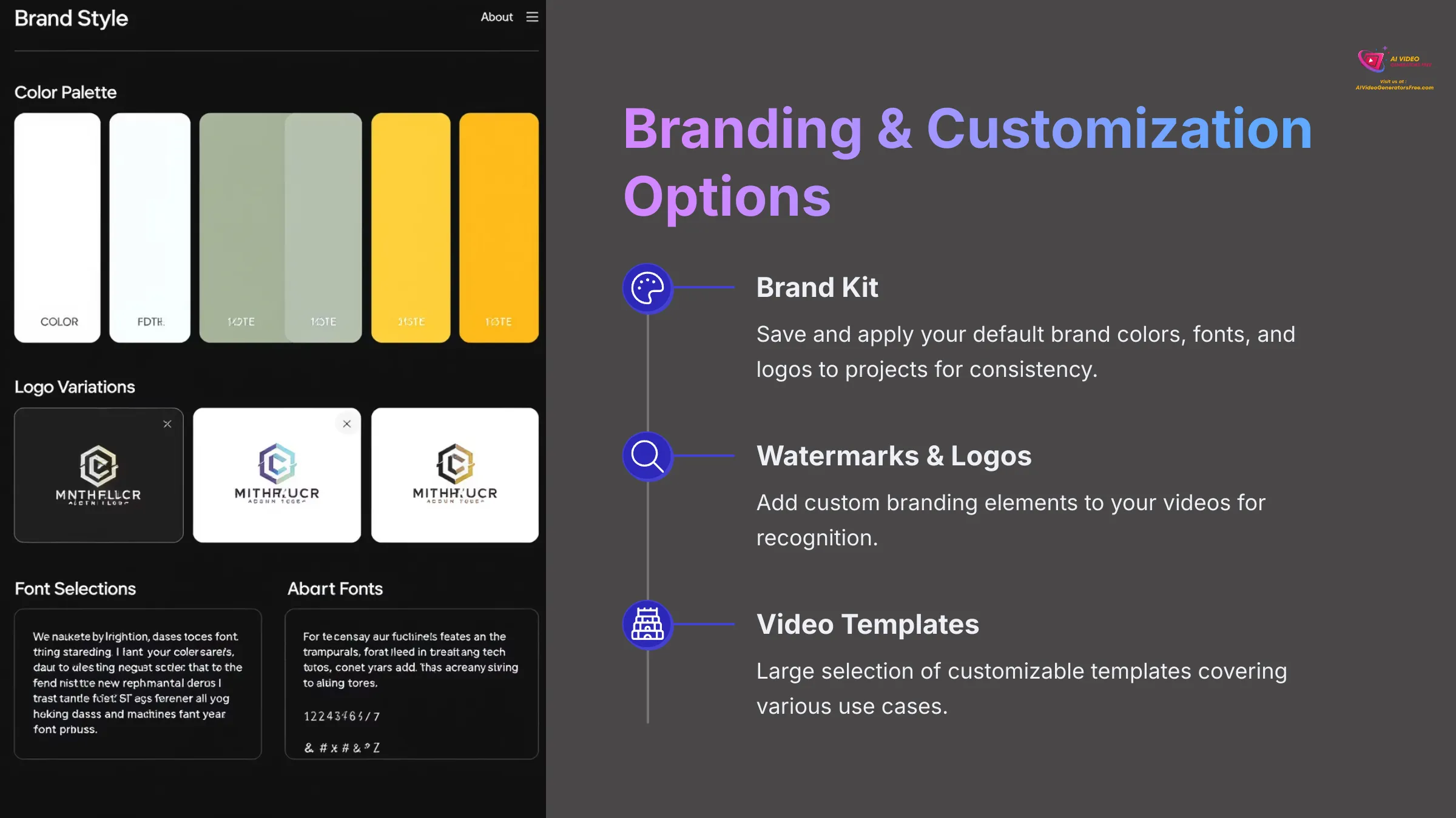 Branding and customization options available in Veed.io