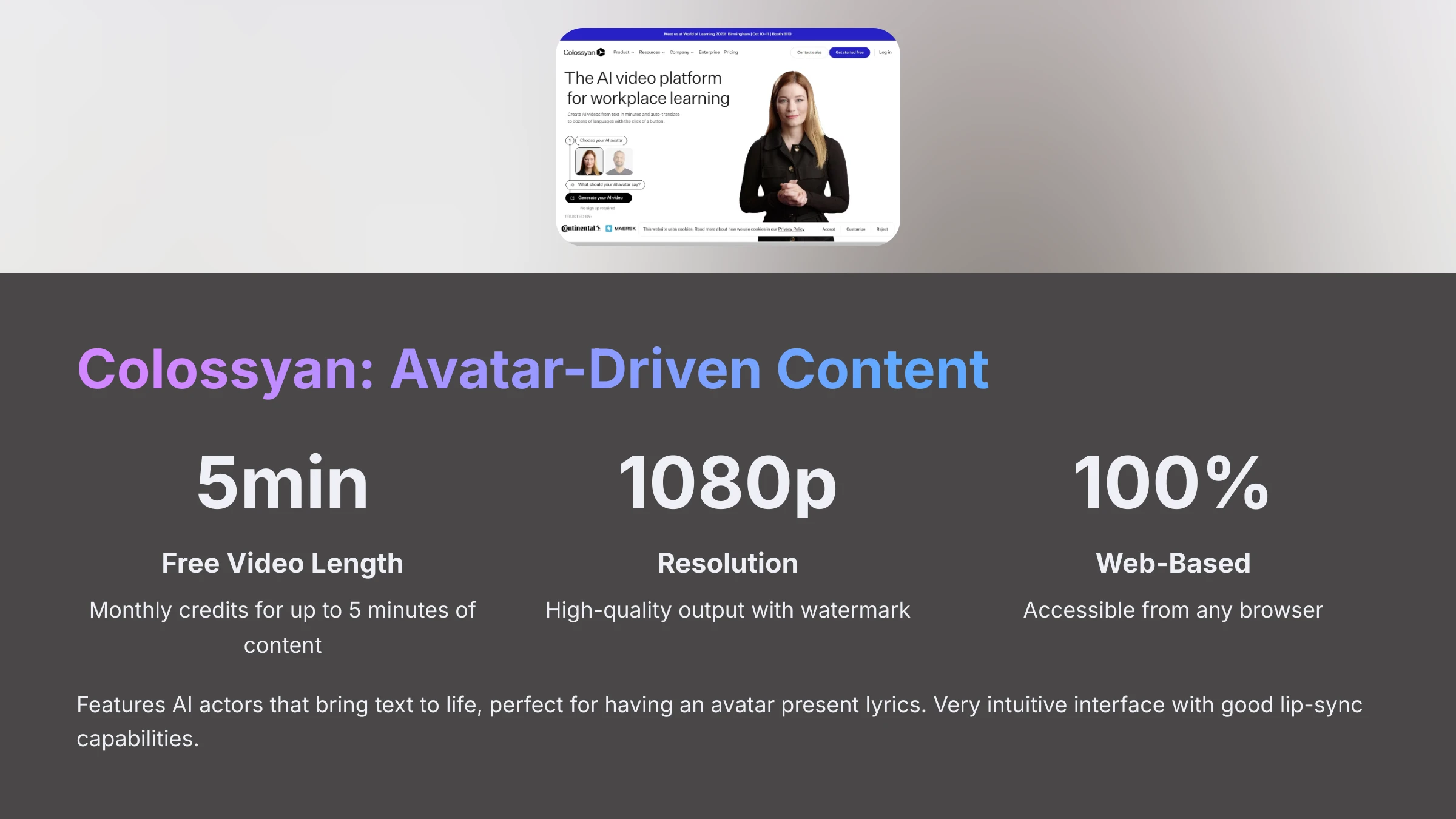 Colossyan Avatar-Driven Content