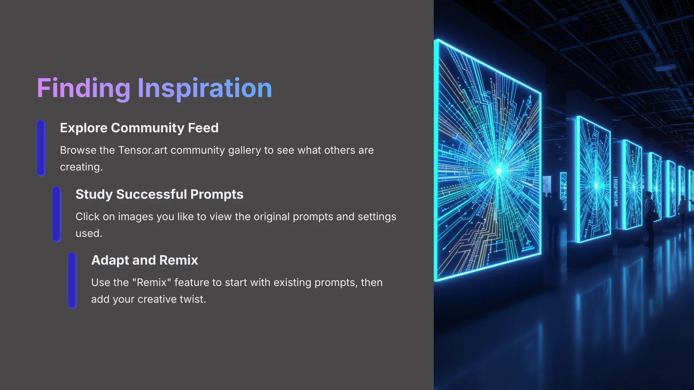 Finding inspiration for prompts in the Tensor.art community