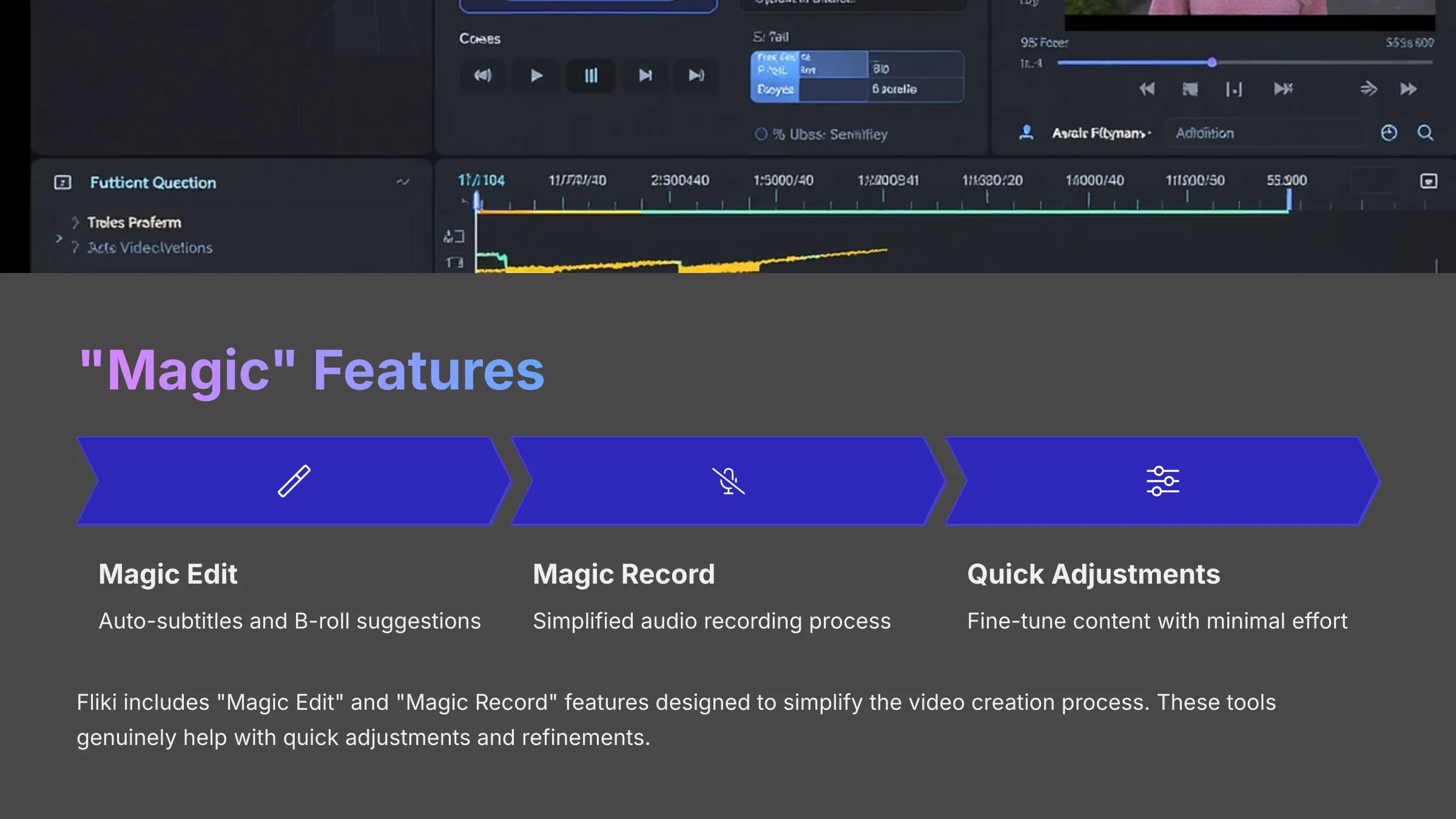 Magic Features in Fliki