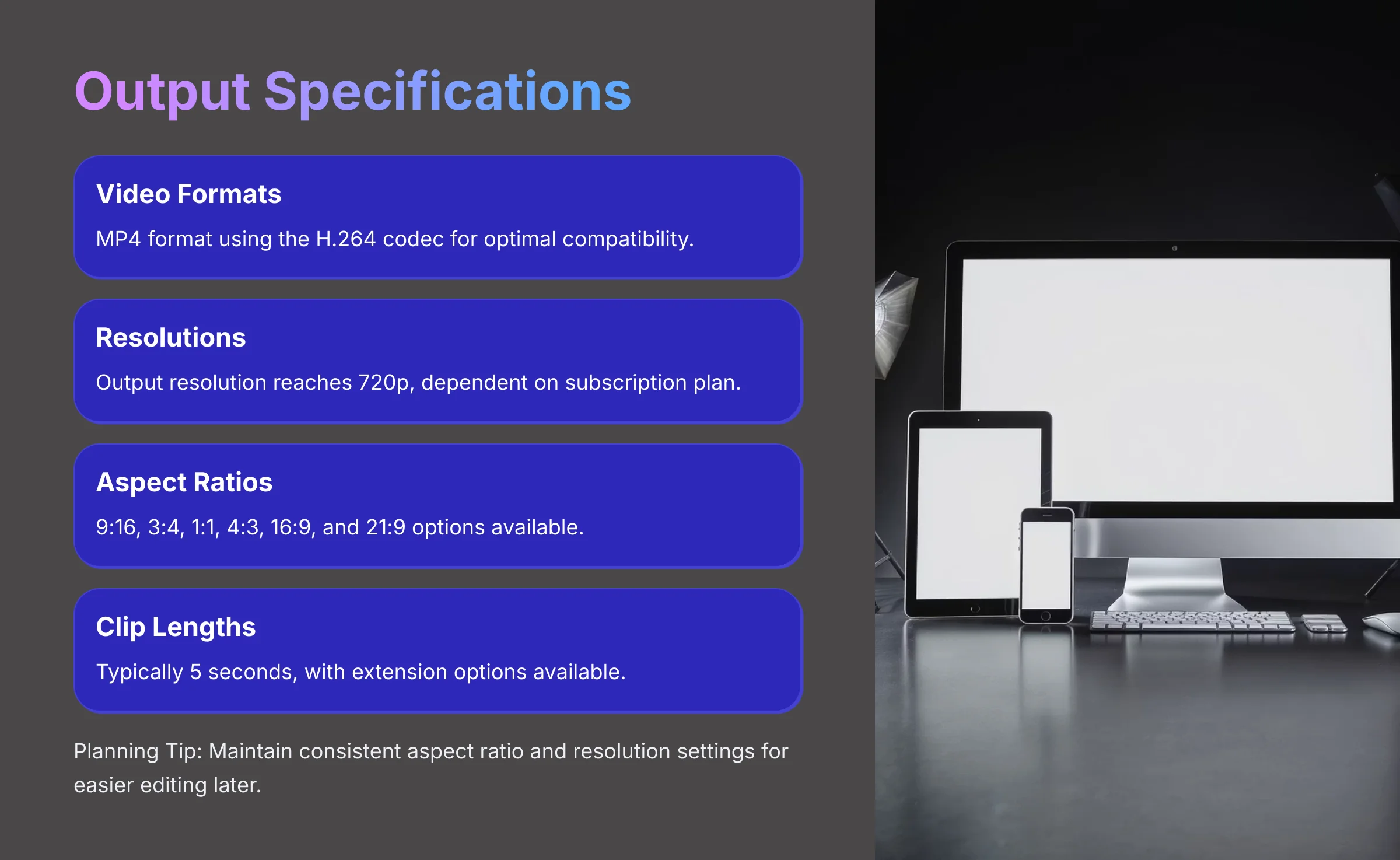 Output Specifications