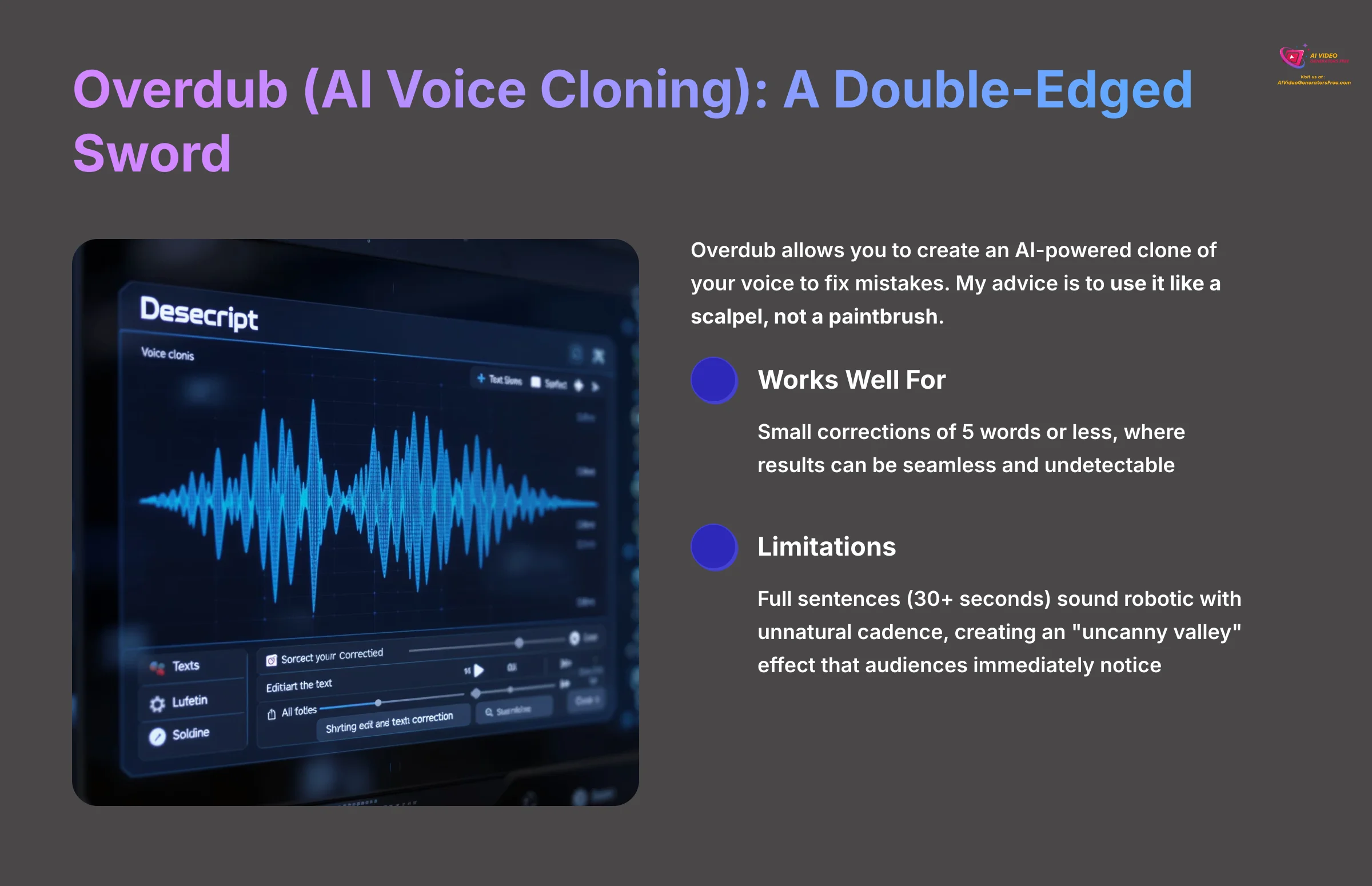 Overdub AI Voice Cloning A Double Edged Sword