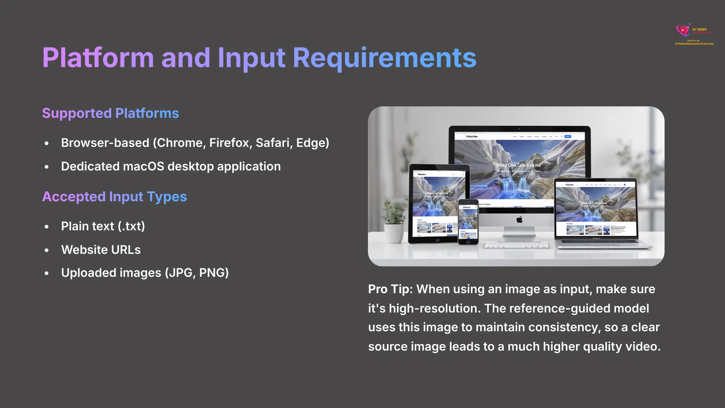 Platform and Input Requirements