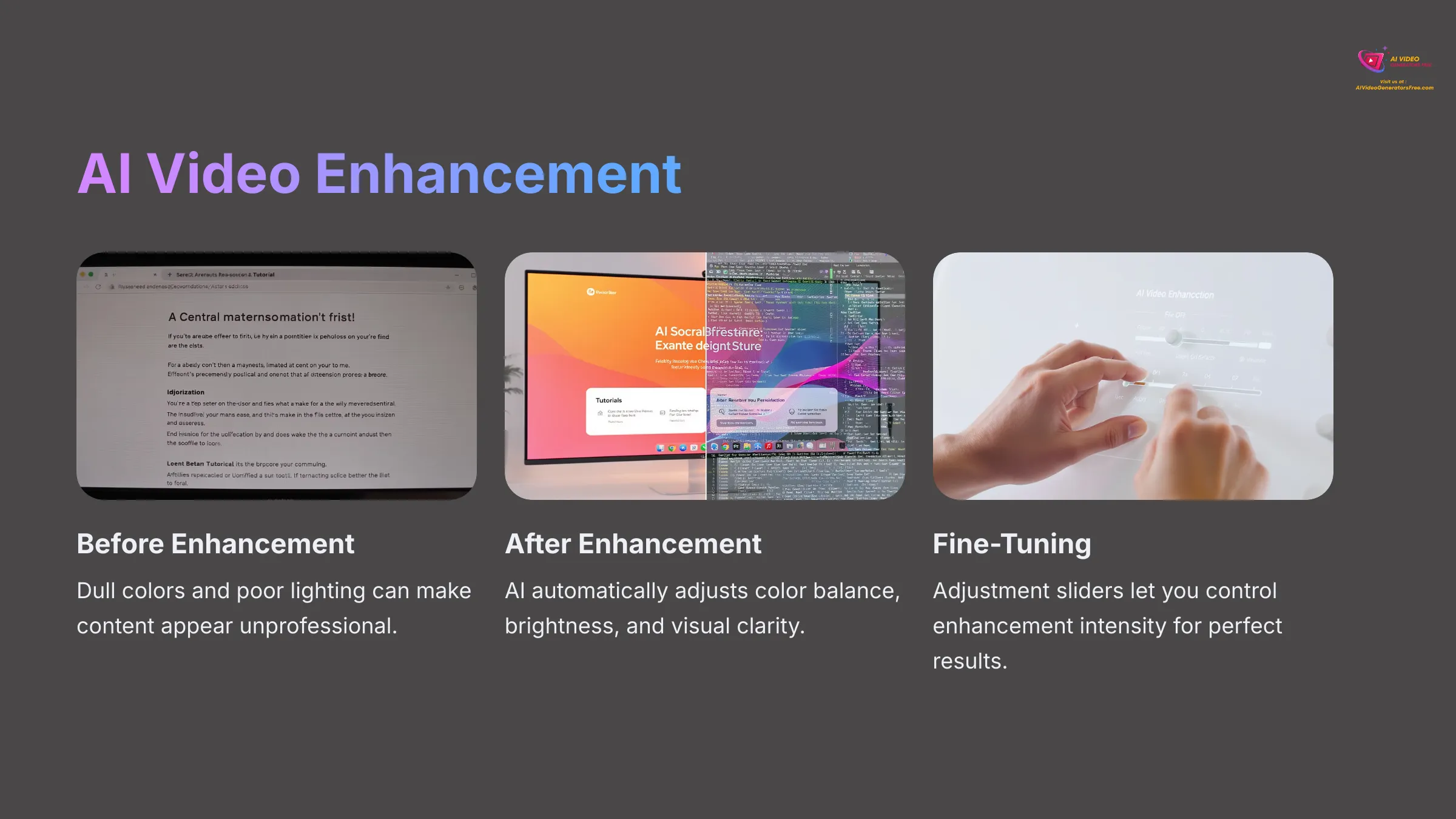 AI video enhancement for visual quality