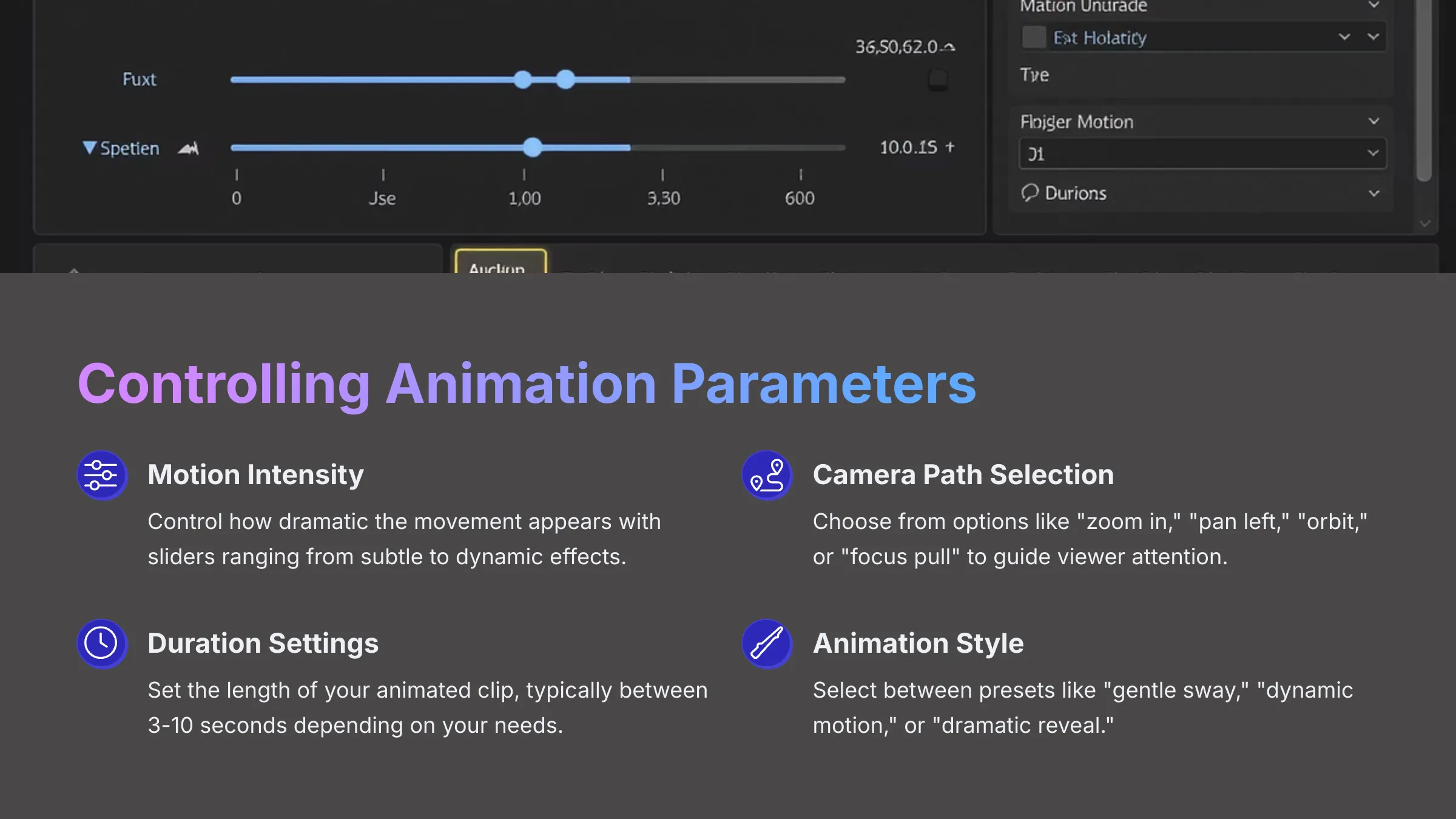 Controlling Animation Parameters
