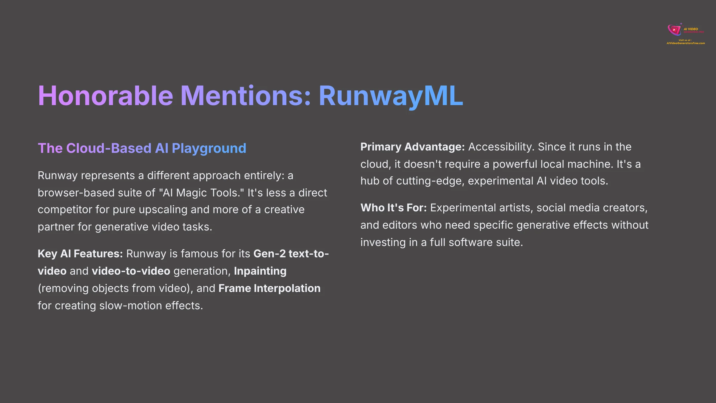 Honorable Mentions - RunwayML