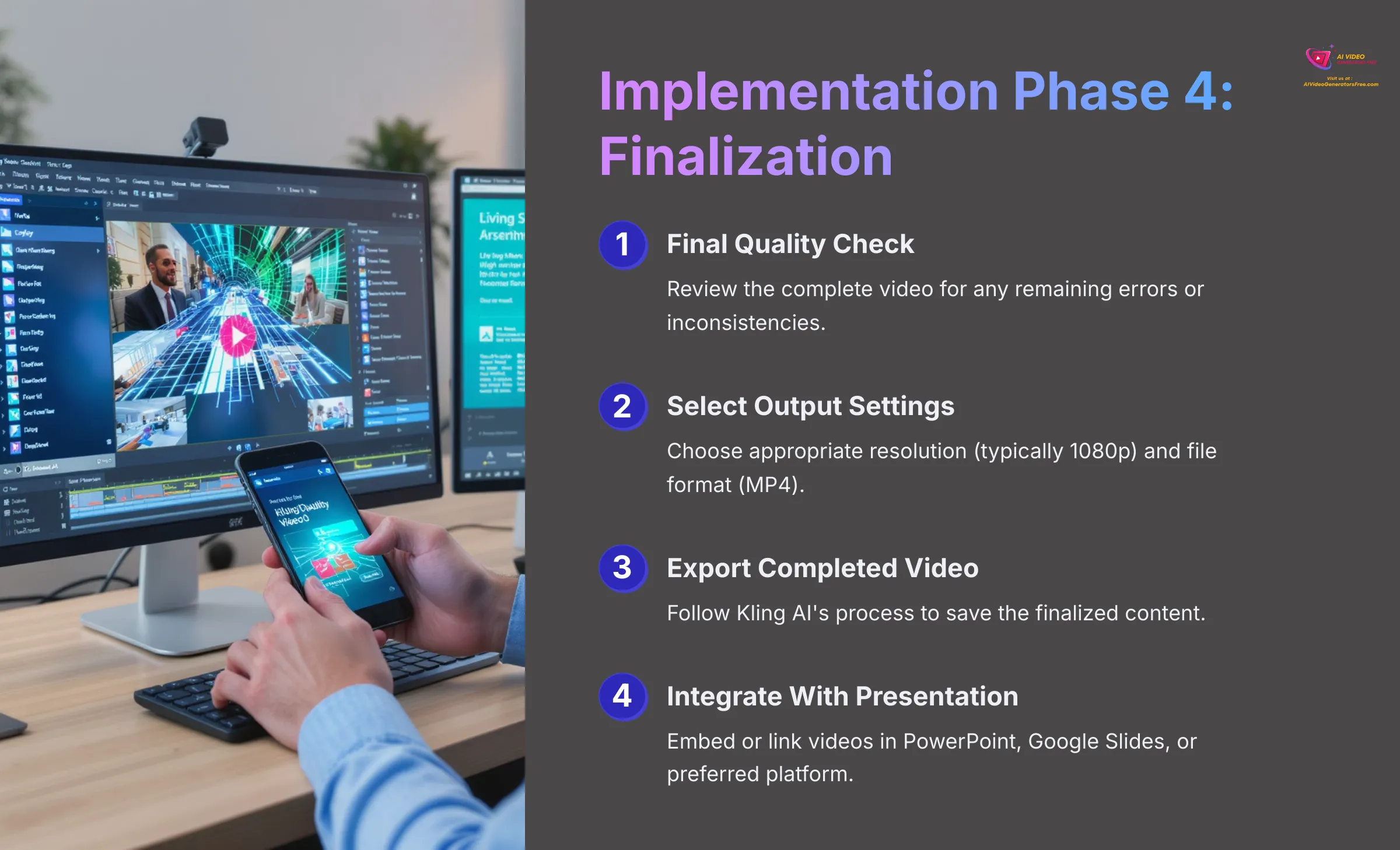 Implementation Phase 4 Finalization for AI video generators
