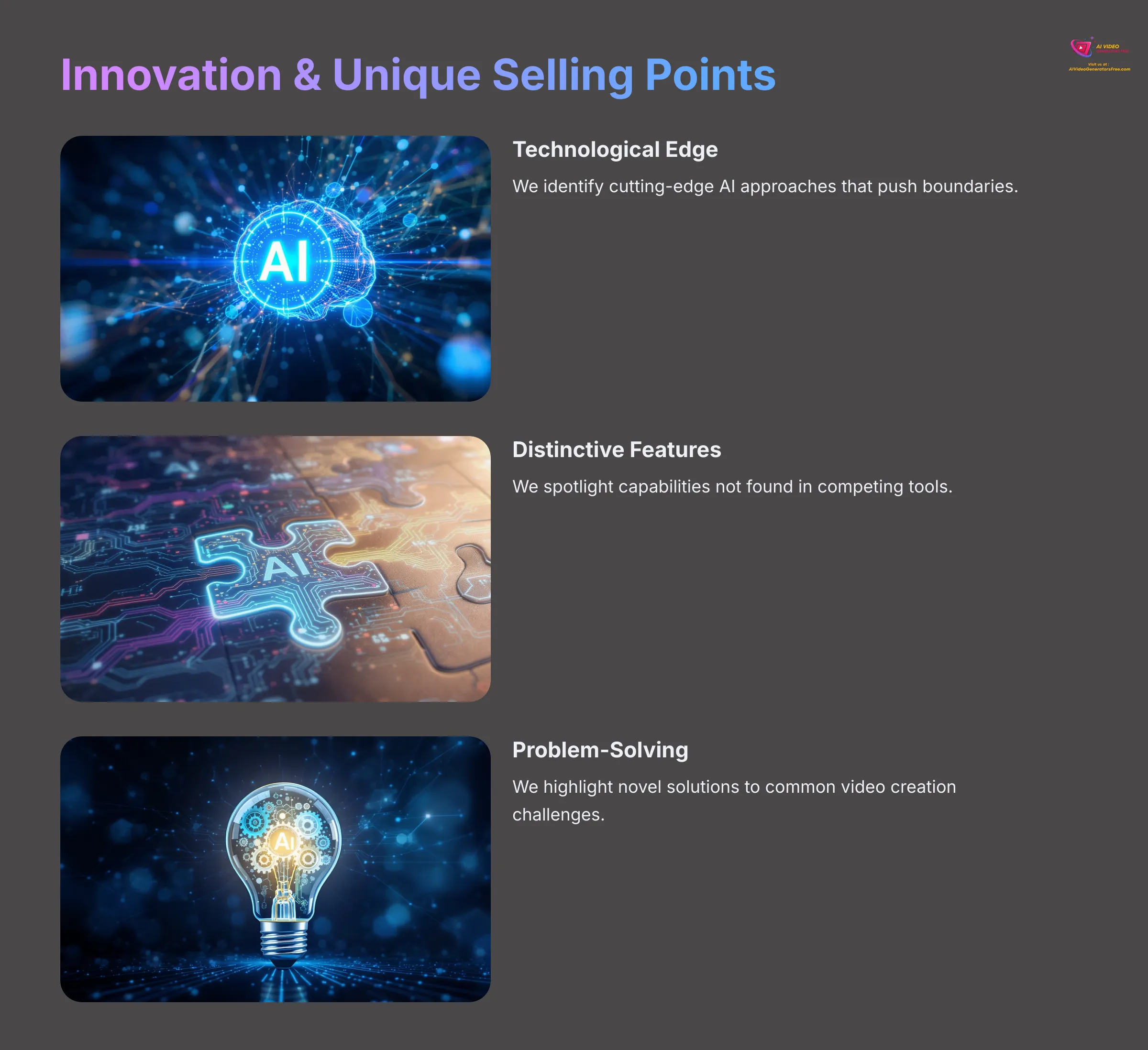 11_Innovation-and-Unique-Selling-Points_AI-video-generators-free_aivideogeneratorsfree.com_