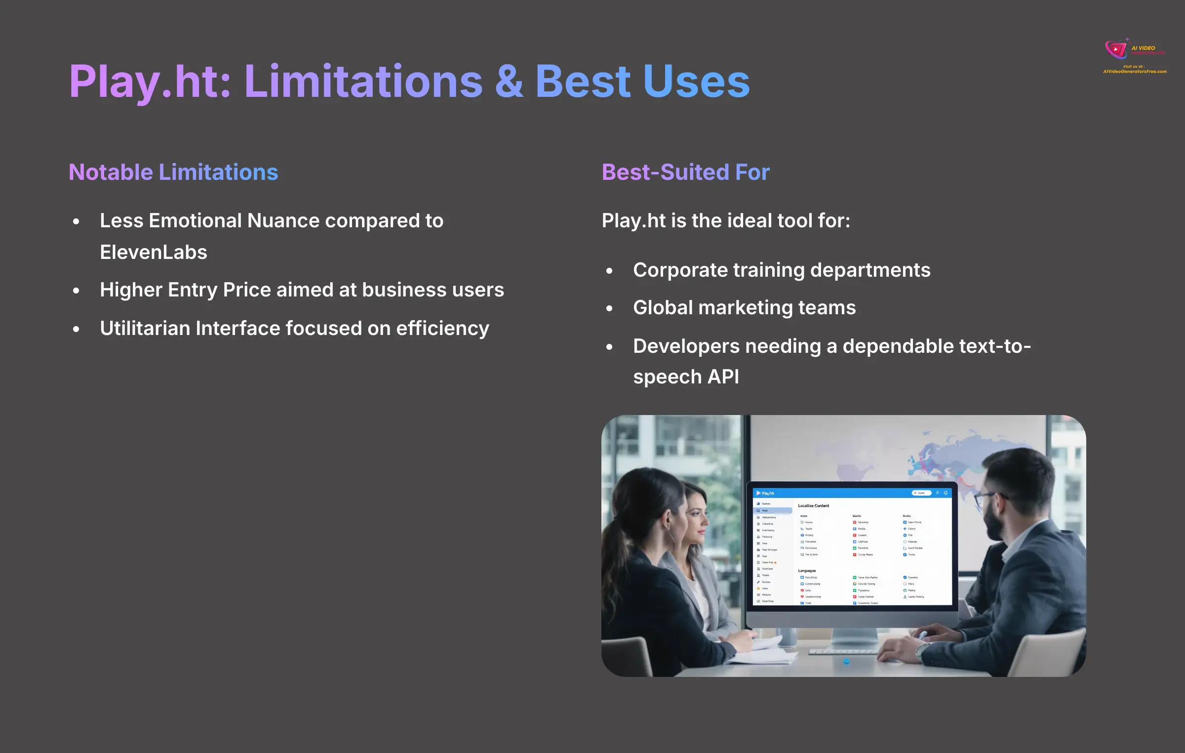 11_Playht-Limitations-and-Best-Uses_AI-video-generators-free_aivideogeneratorsfree.com_