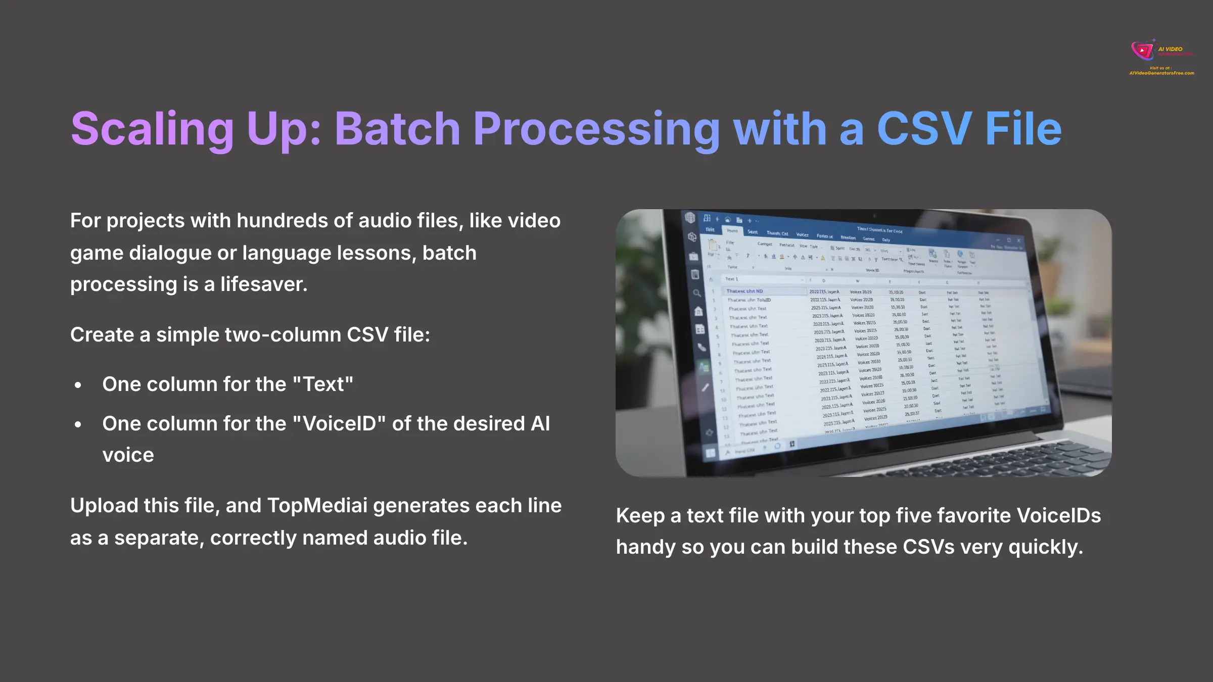 11_Scaling-Up-Batch-Processing-with-a-CSV-File_AI-video-generators-free_aivideogeneratorsfree.com_
