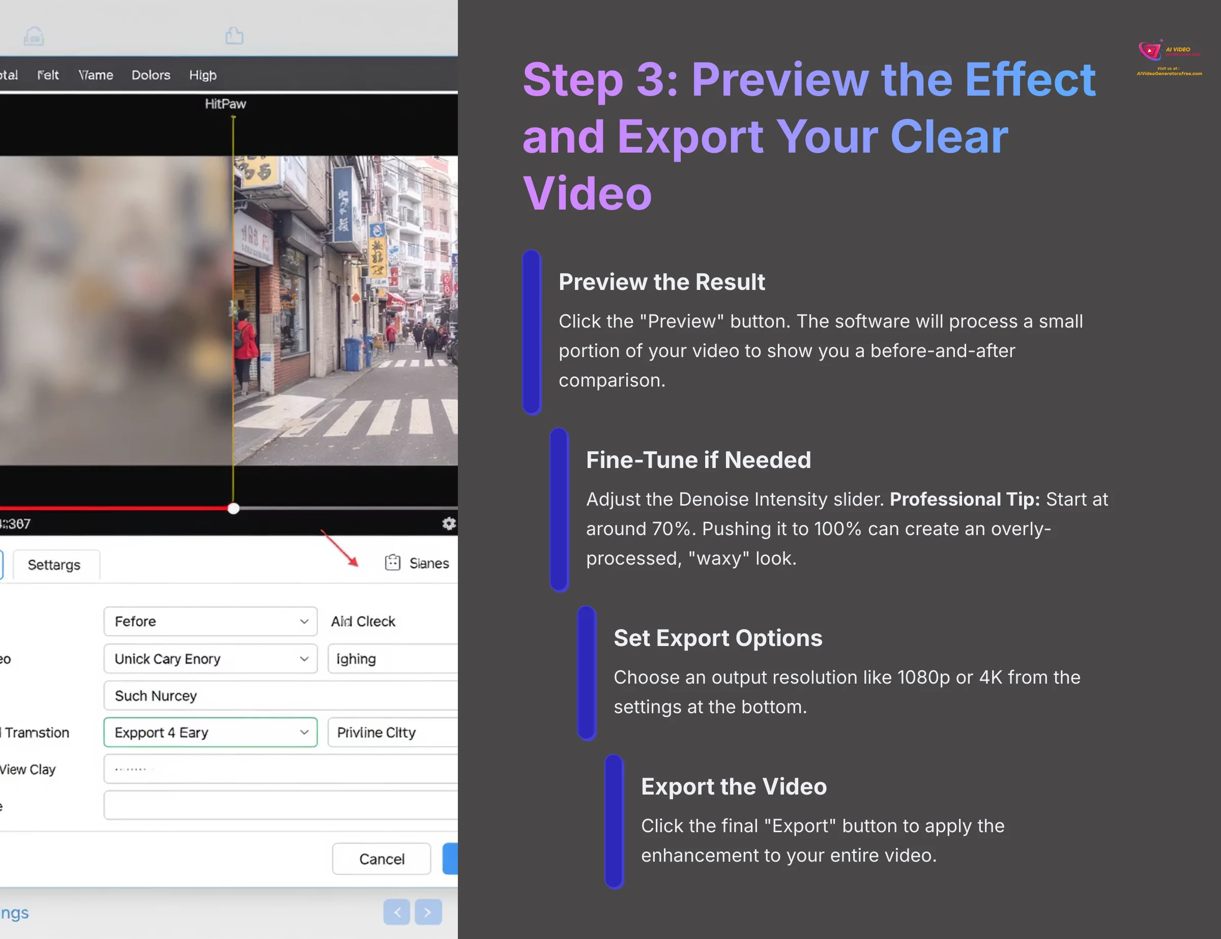 Step 3: Preview and Export Your Enhanced Video