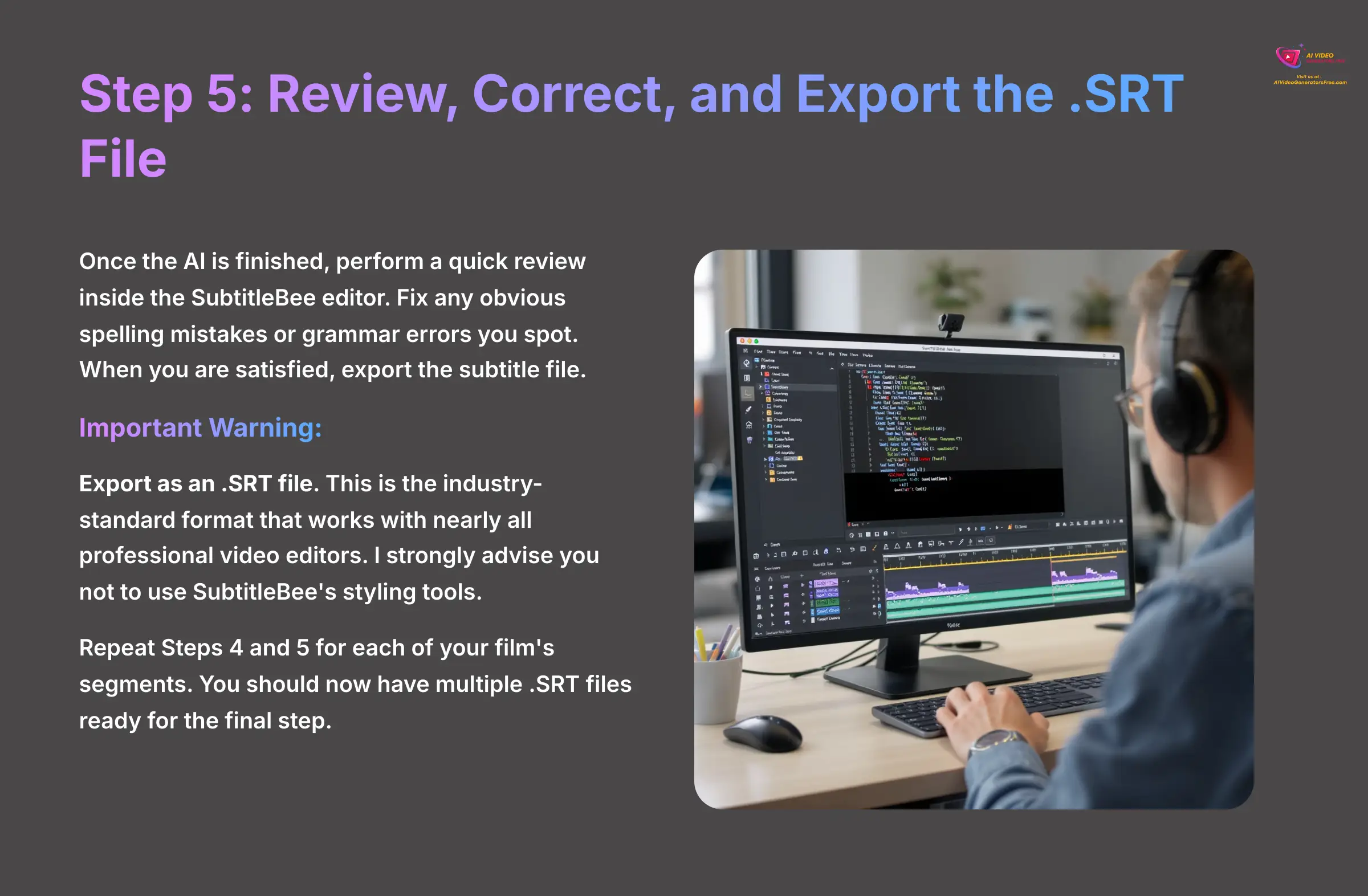 11_Step-5-Review-Correct-and-Export-the-SRT-File_AI-video-generators-free_aivideogeneratorsfree.com_