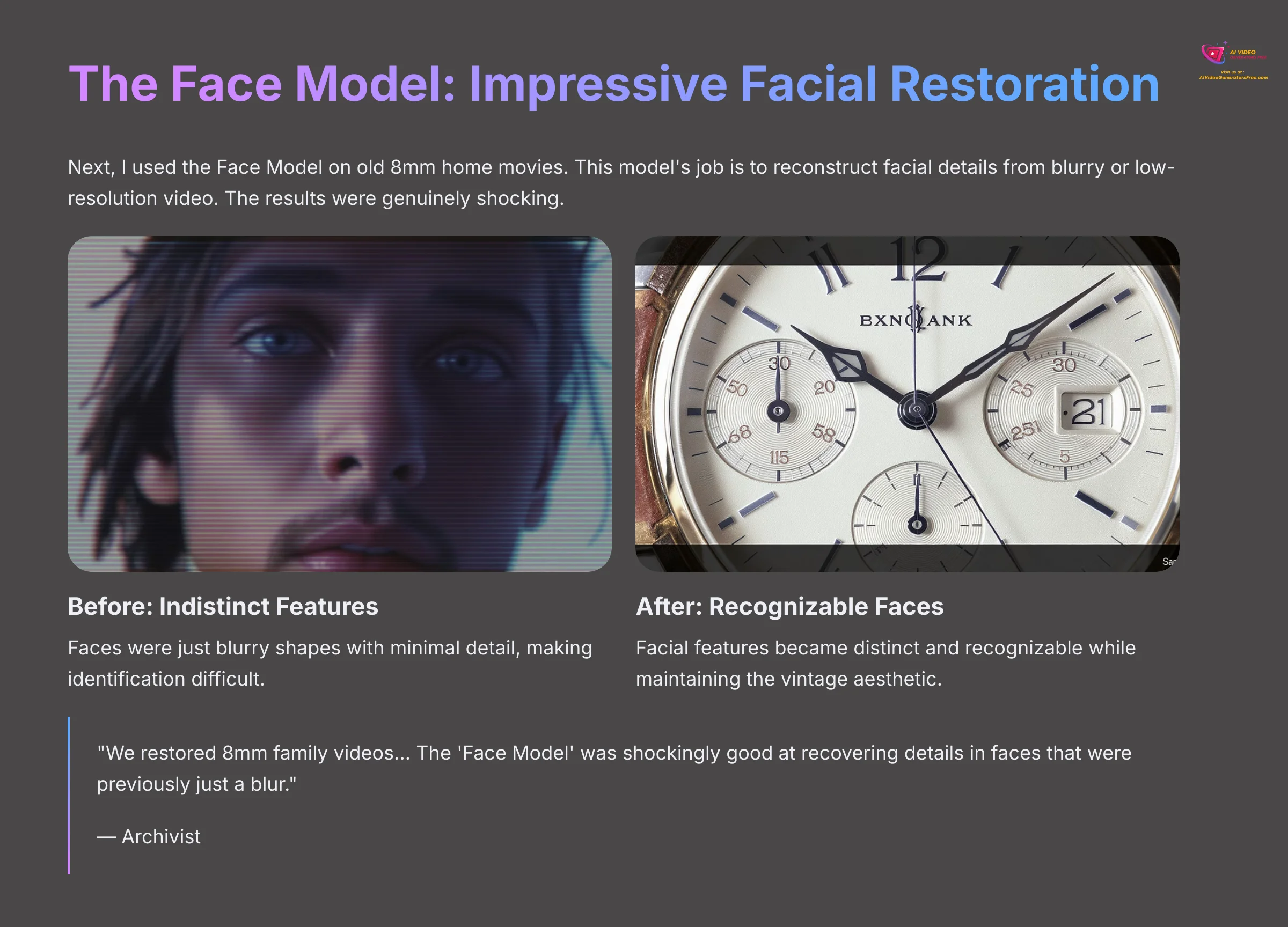The Face Model - Impressive Facial Restoration