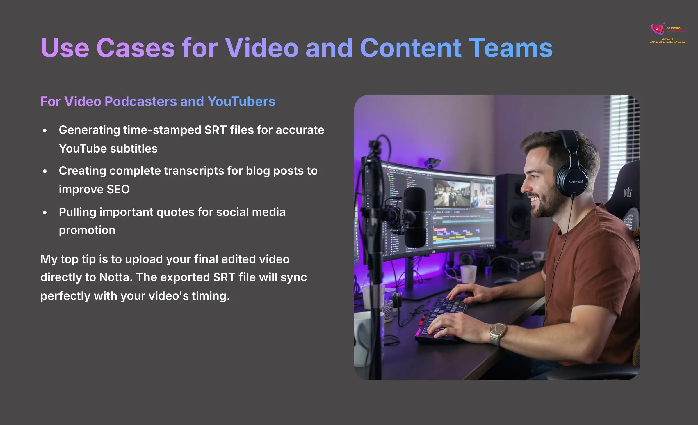 Use Cases for Video and Content Teams