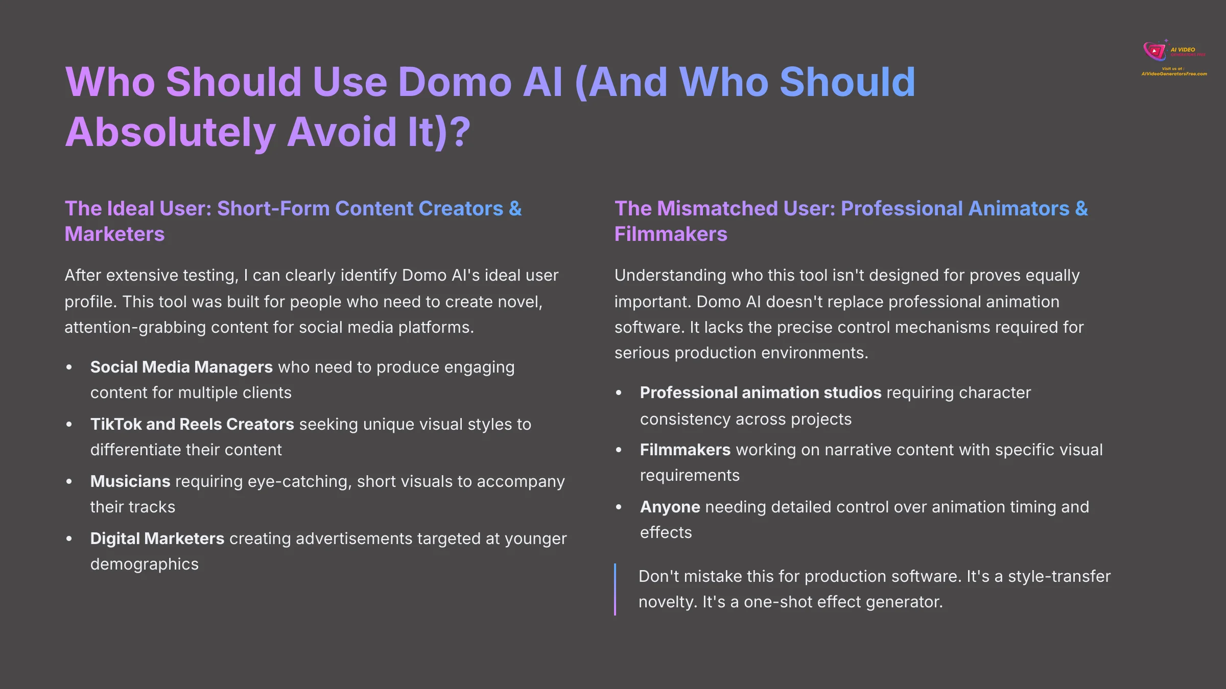 Who Should Use Domo AI And Who Should Absolutely Avoid It
