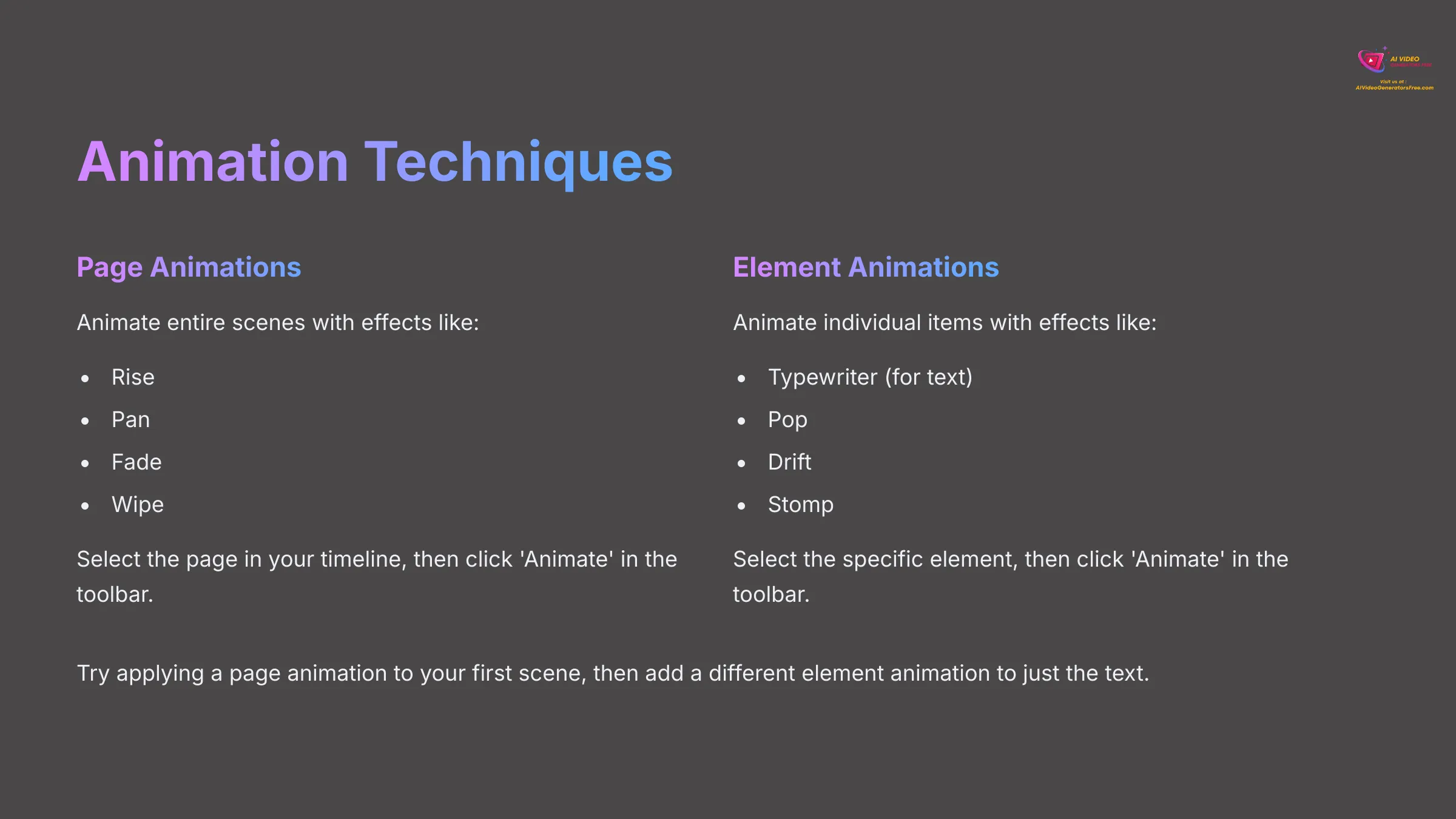 Basic Animation Techniques in Canva