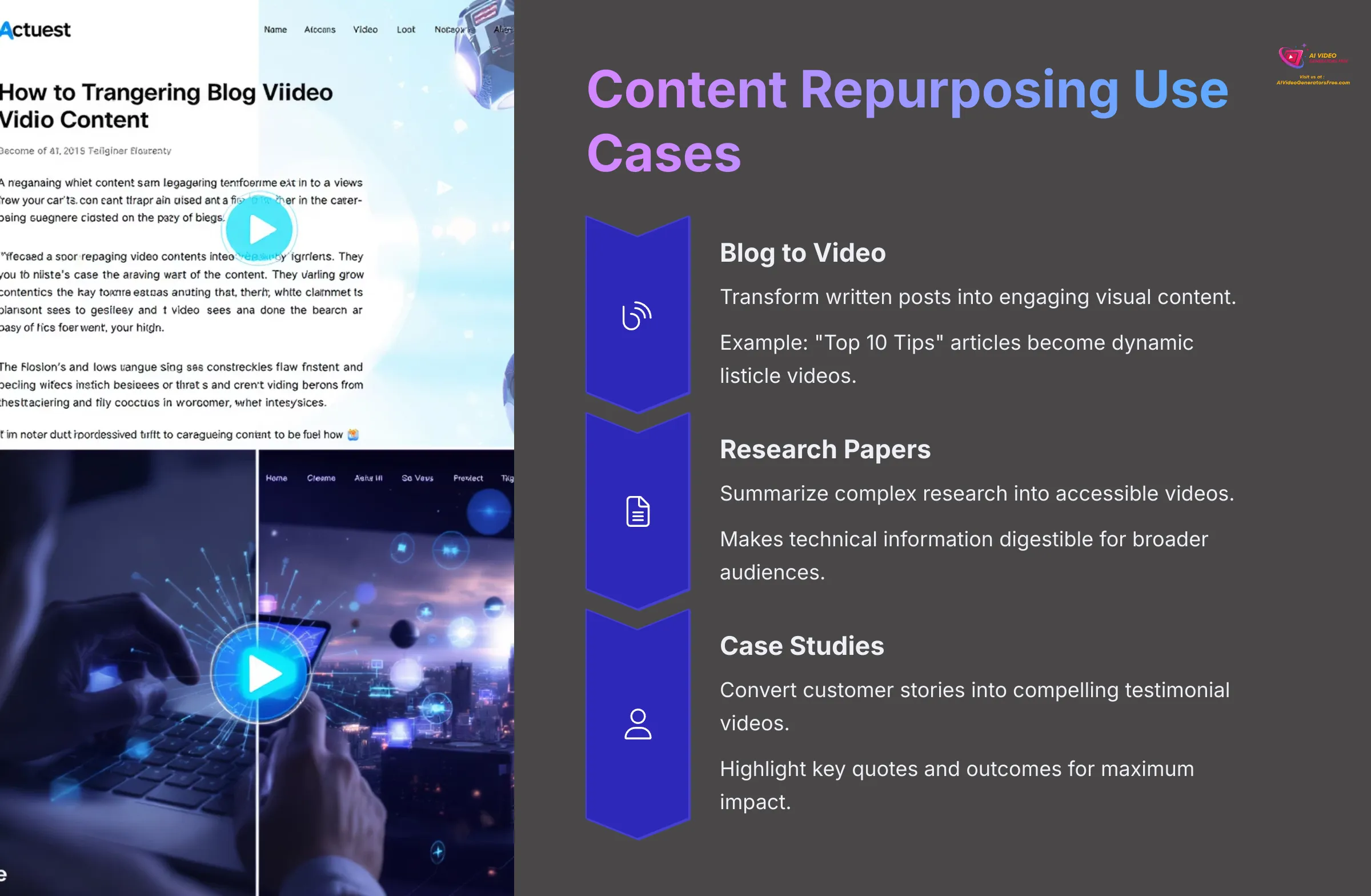 Example of repurposing a blog post into a video with Lumen5