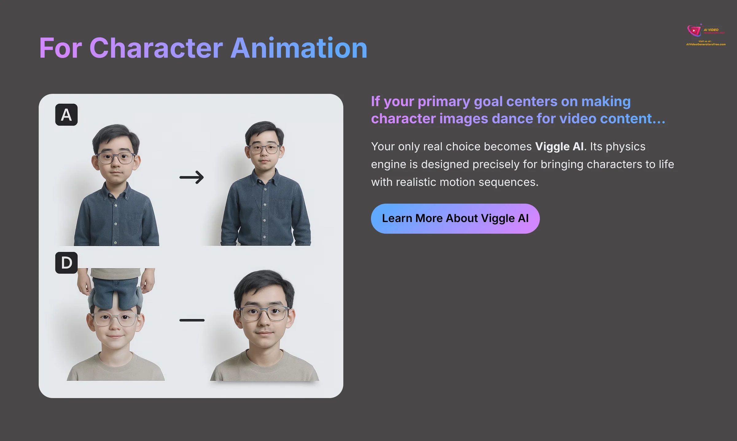 For Character Animation - Viggle AI recommendation