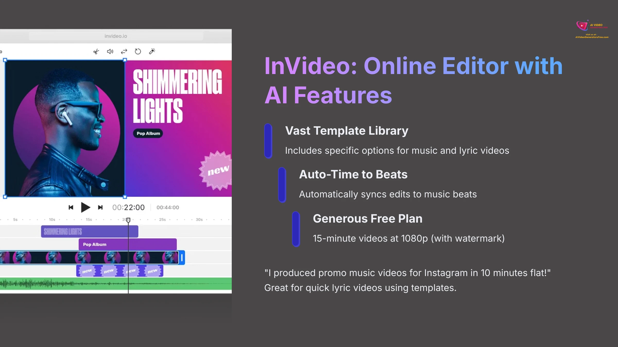 InVideo Online Editor with AI Features