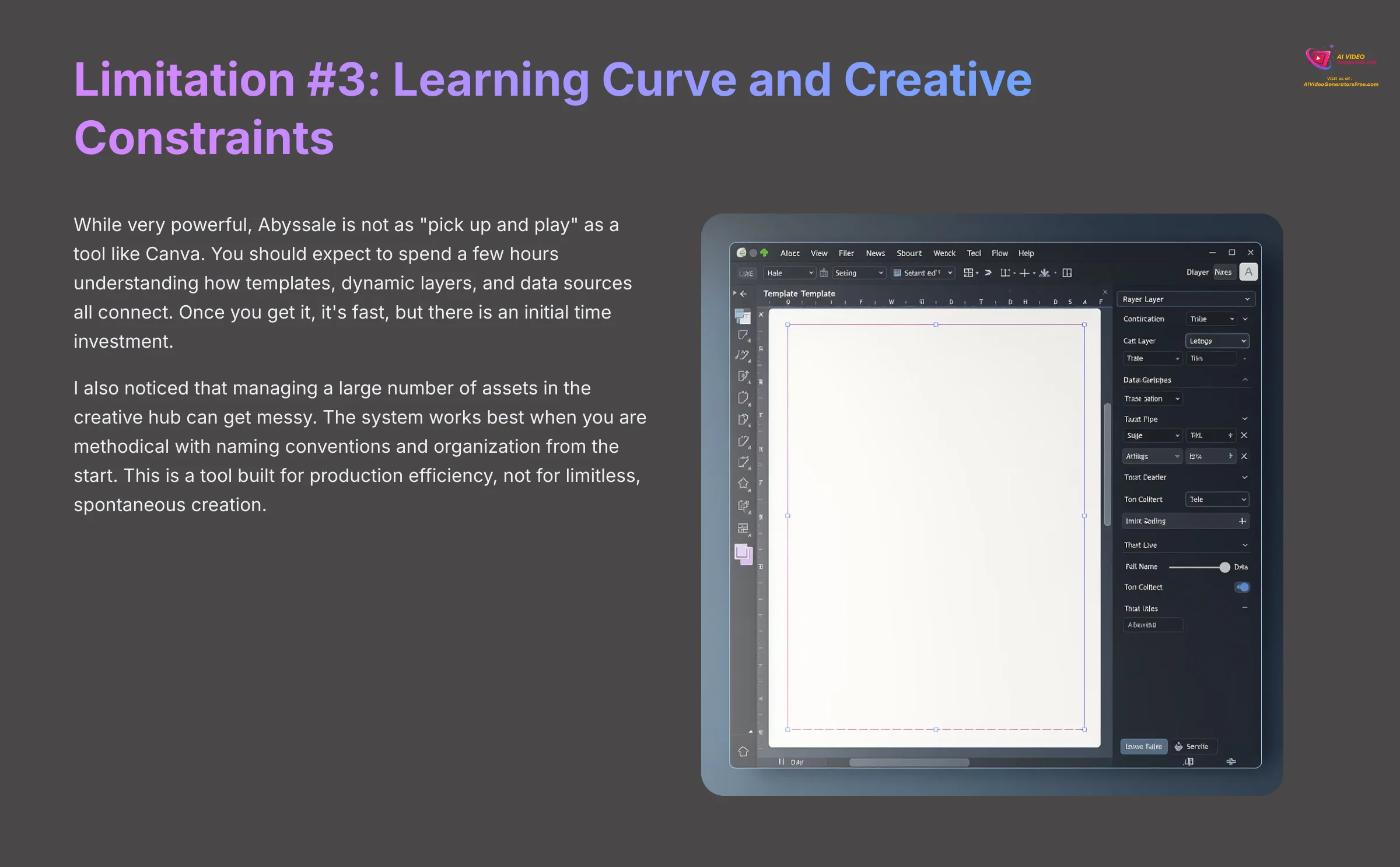Limitation 3 Learning Curve and Creative Constraints