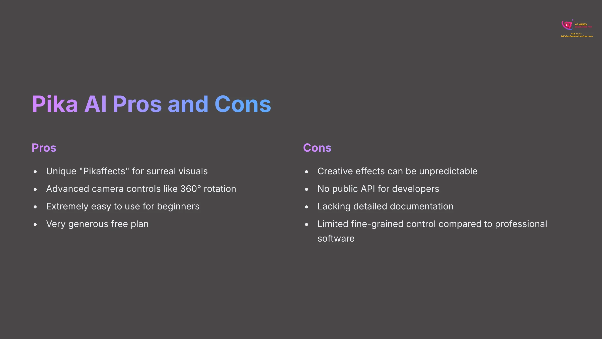 12_Pika-AI-Pros-and-Cons_AI-video-generators-free_aivideogeneratorsfree.com_