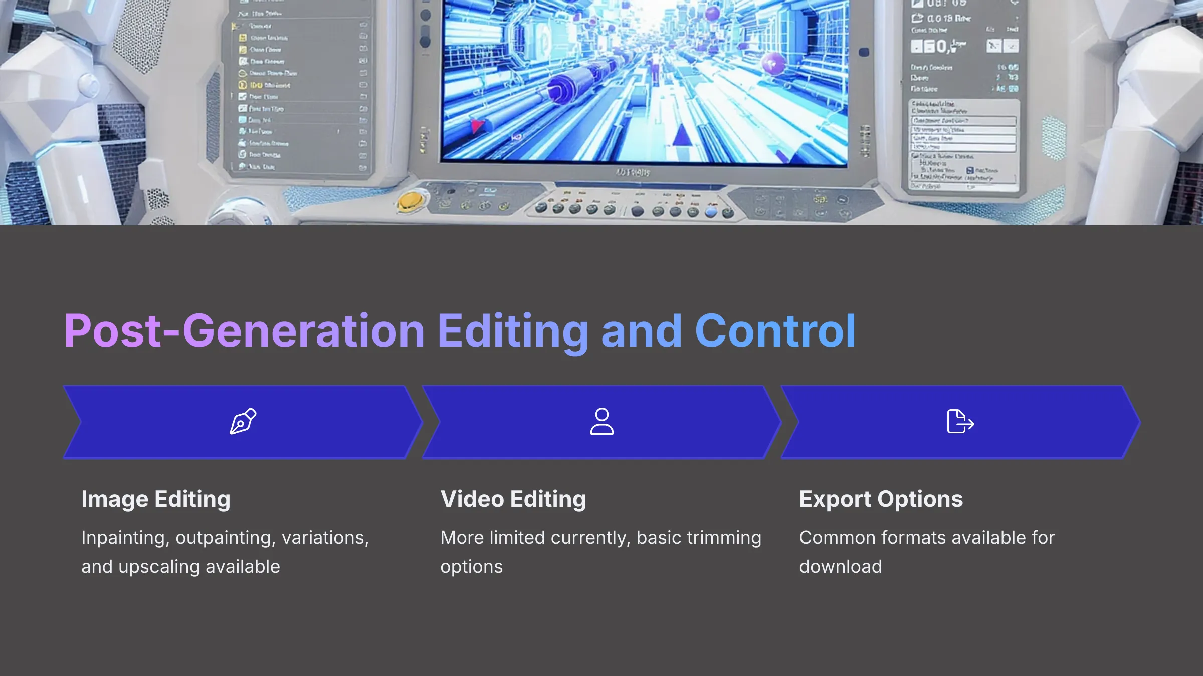 Post Generation Editing and Control