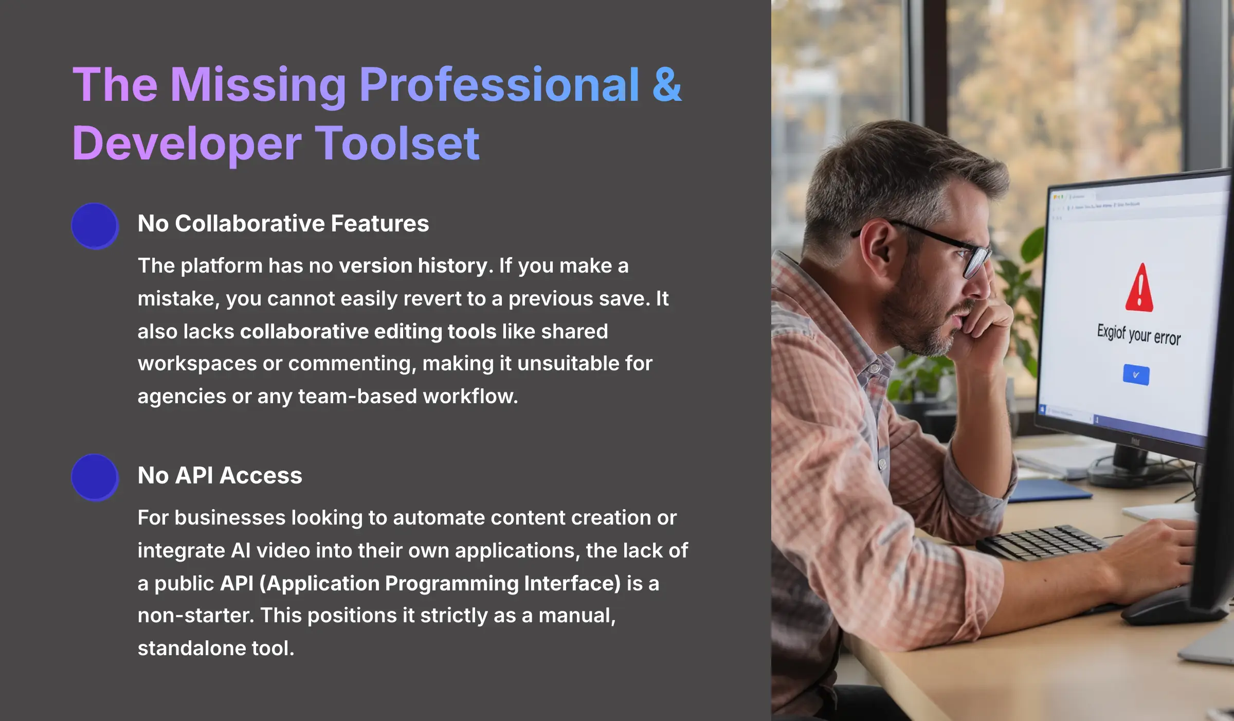 Missing Professional and Developer Tools