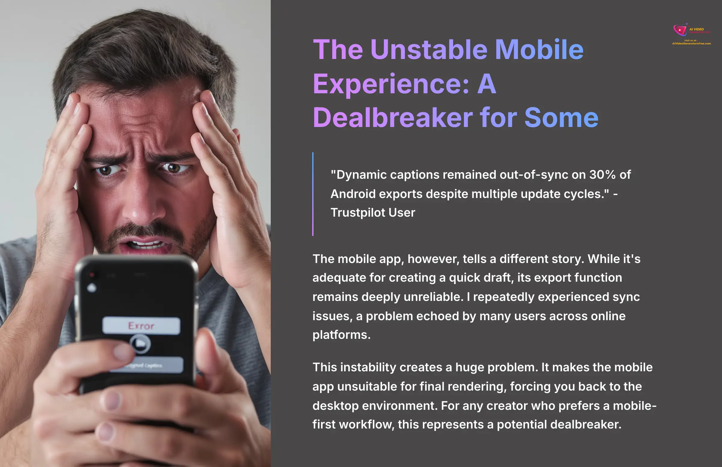 The Unstable Mobile Experience A Dealbreaker for Some