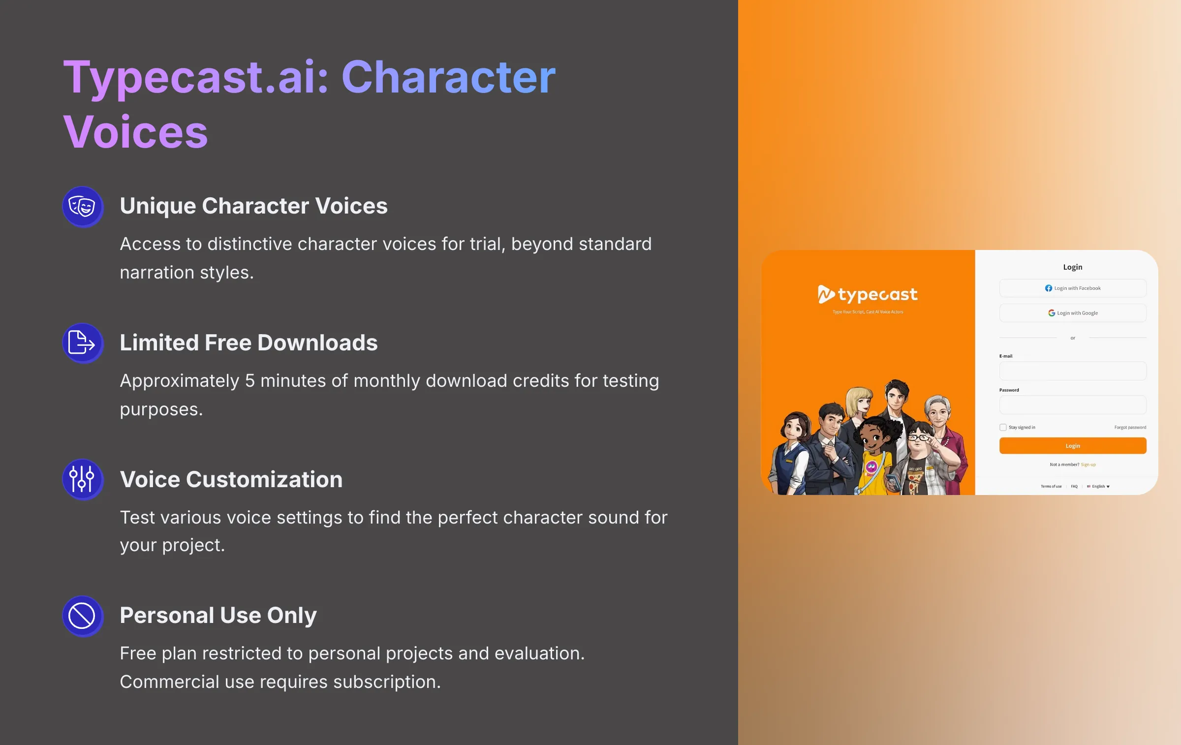 Typecast.ai Character Voices