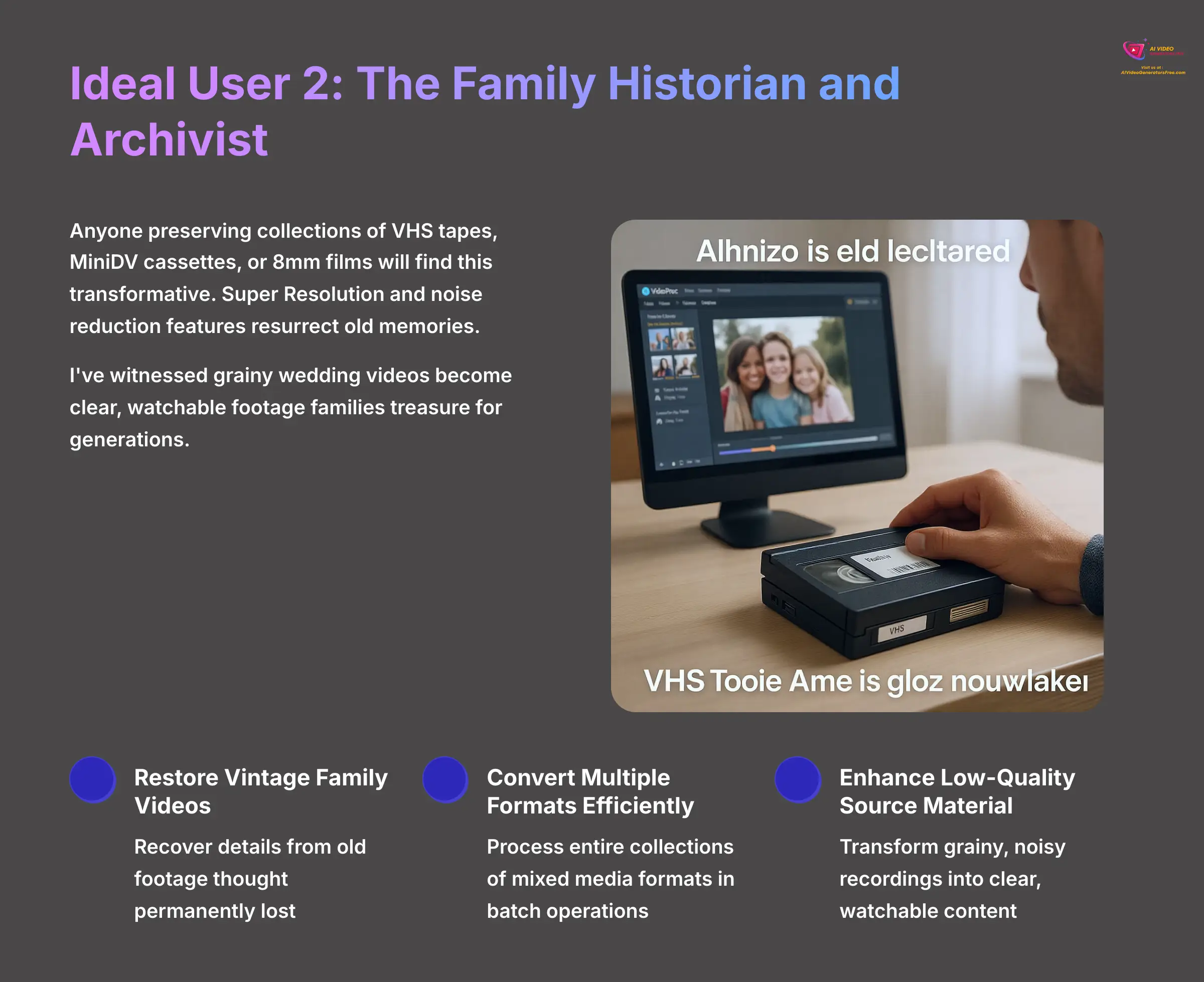 Ideal User 2 The Family Historian and Archivist