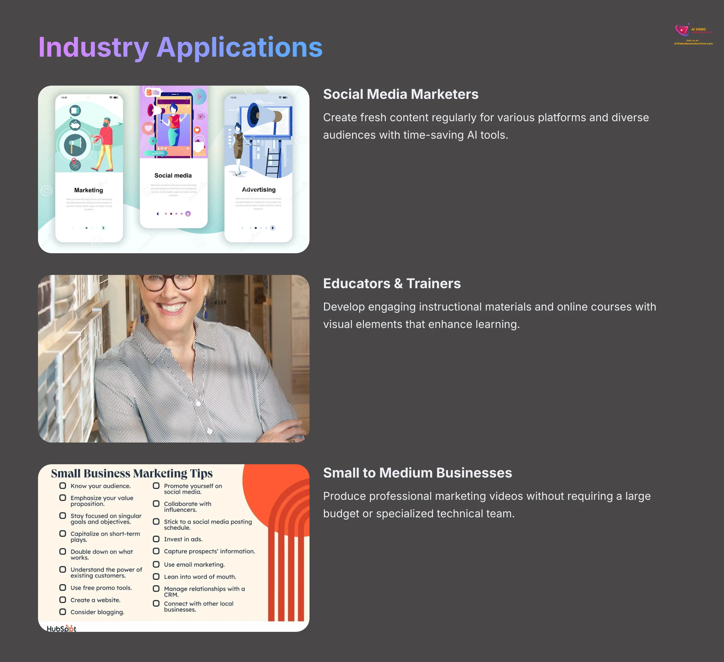 Industry Applications for Filmora