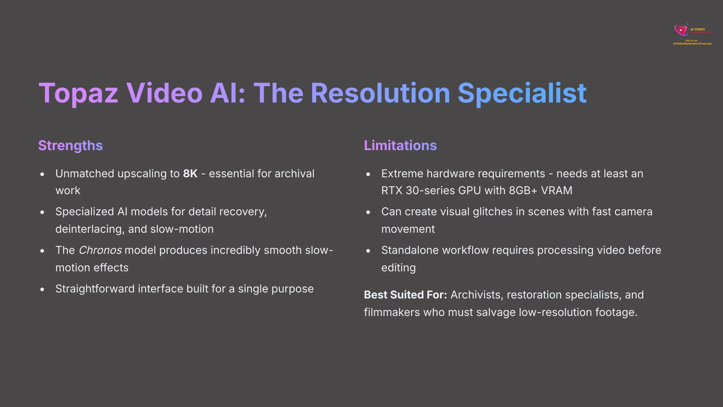 Topaz Video AI - The Resolution Specialist