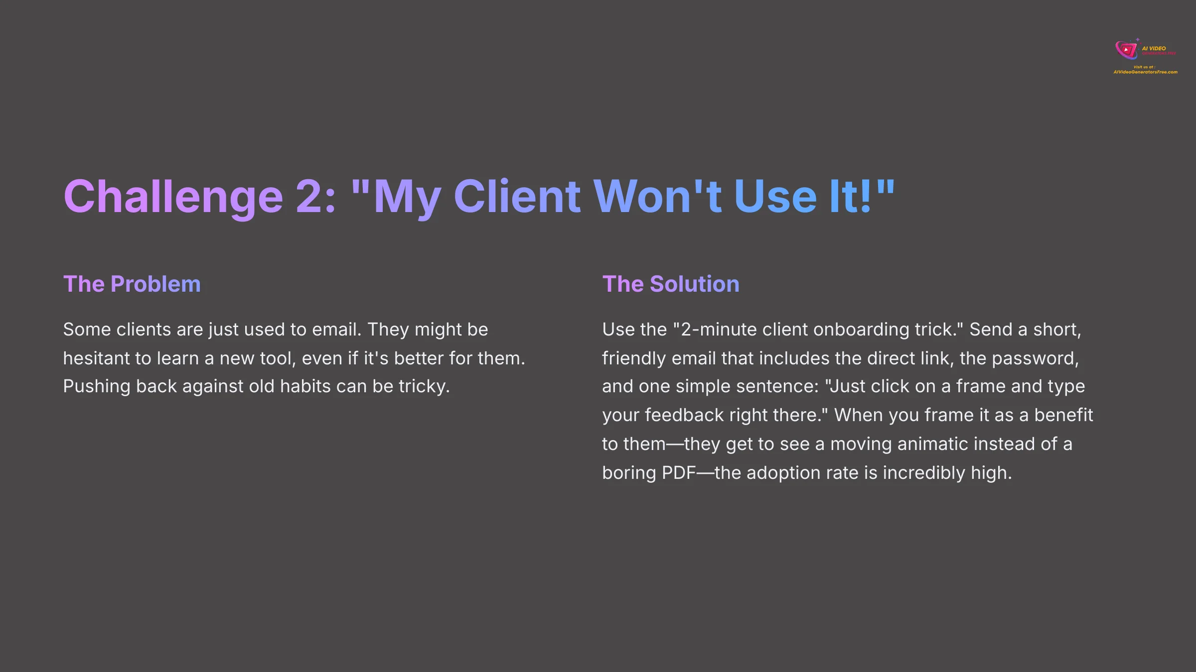 14_Challenge-2-My-Client-Wont-Use-It_AI-video-generators-free_aivideogeneratorsfree.com_