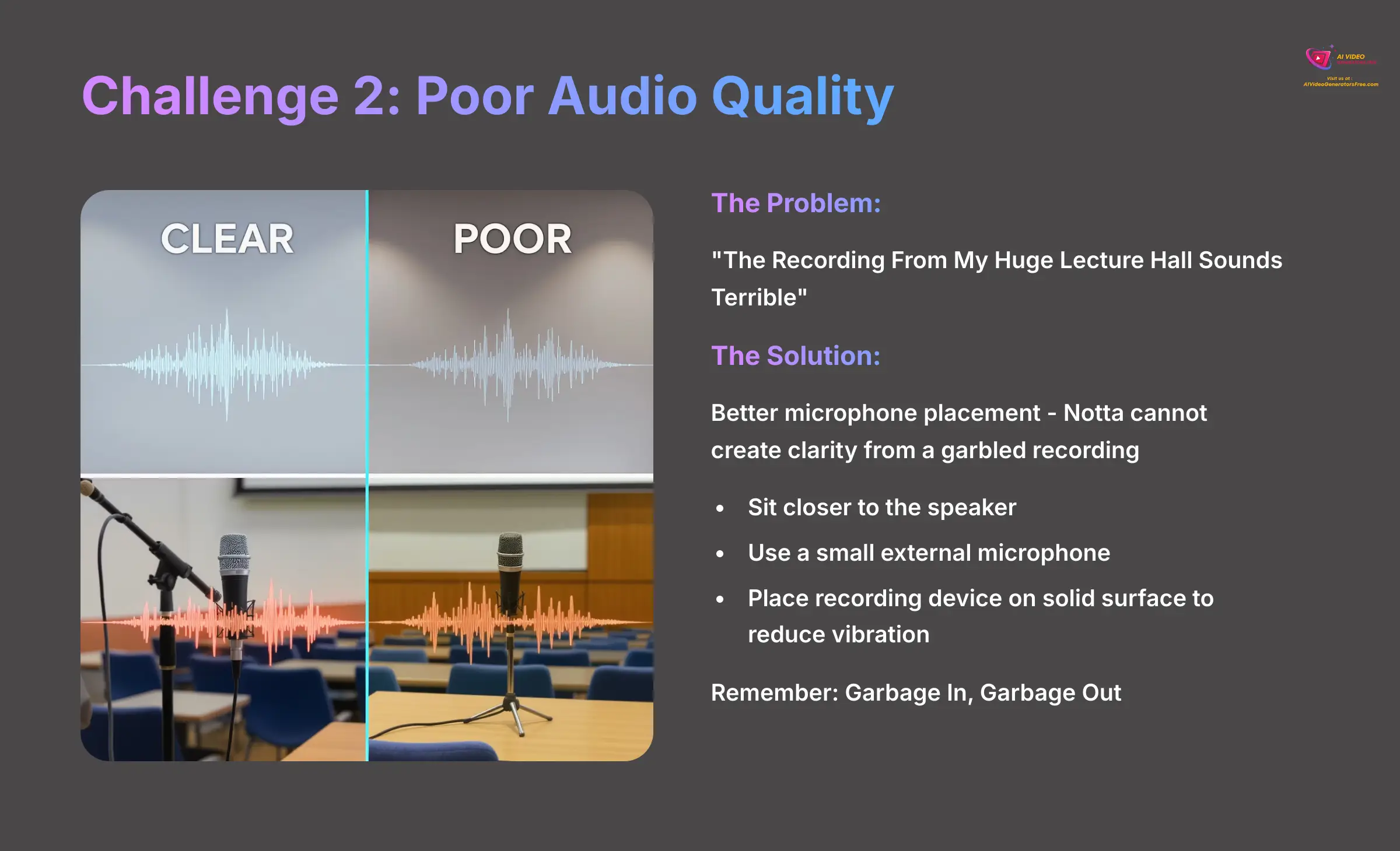 14_Challenge-2-Poor-Audio-Quality_AI-video-generators-free_aivideogeneratorsfree.com_