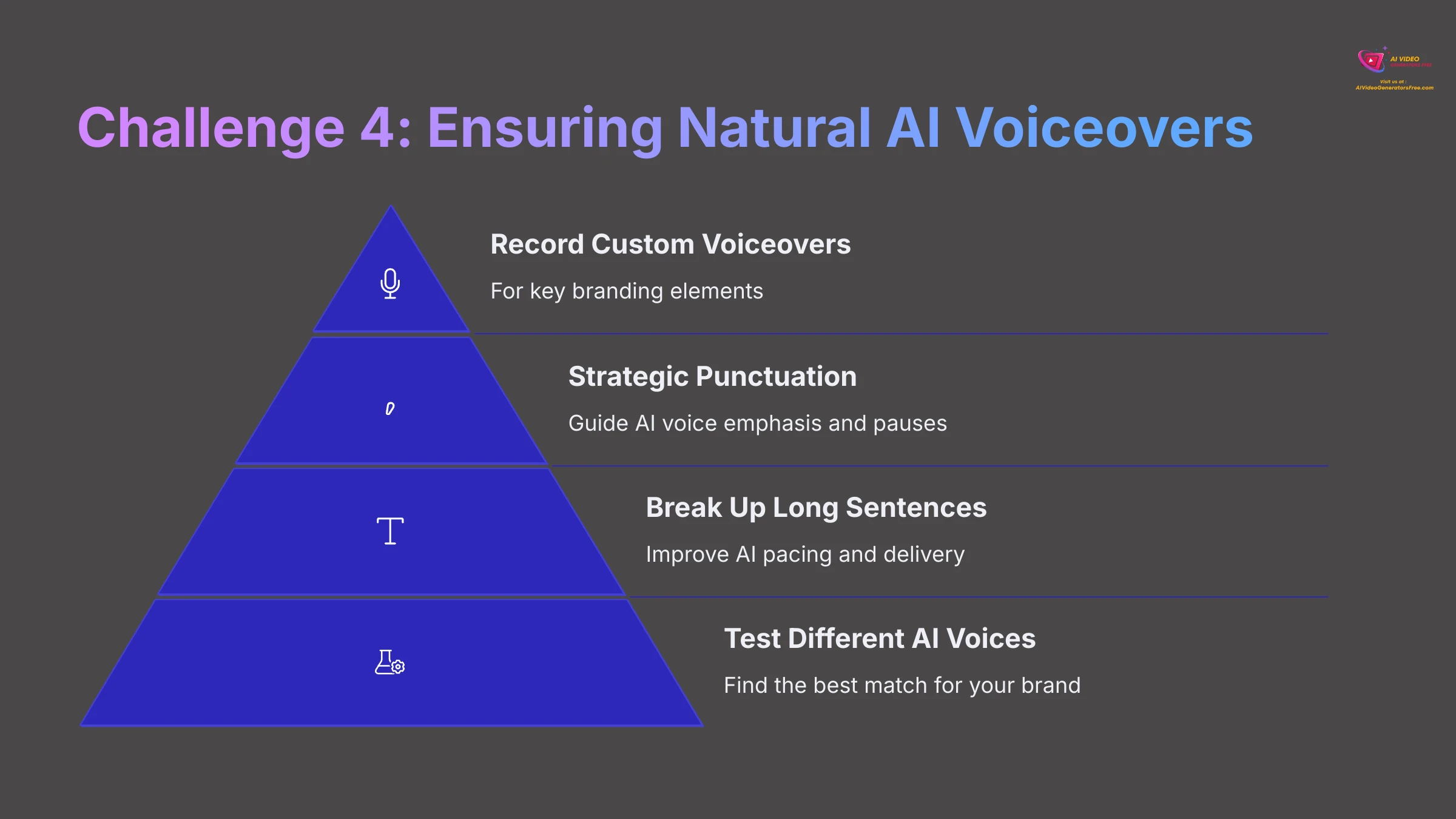 Ensuring natural sounding AI voiceovers
