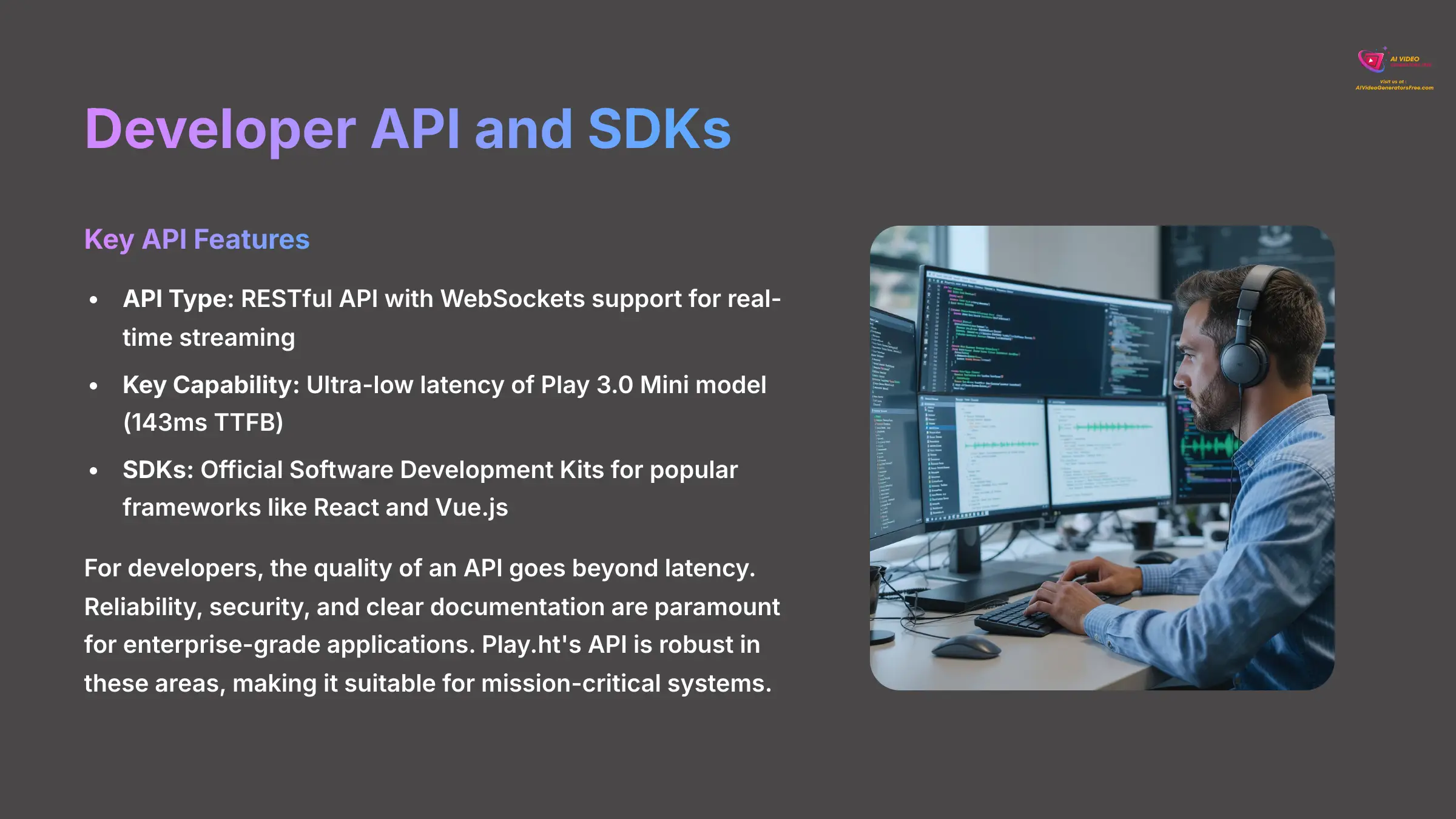 Developer API and SDKs