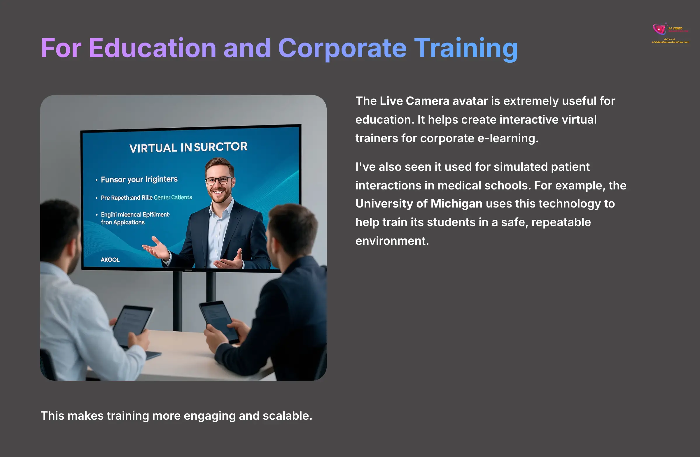 For Education and Corporate Training