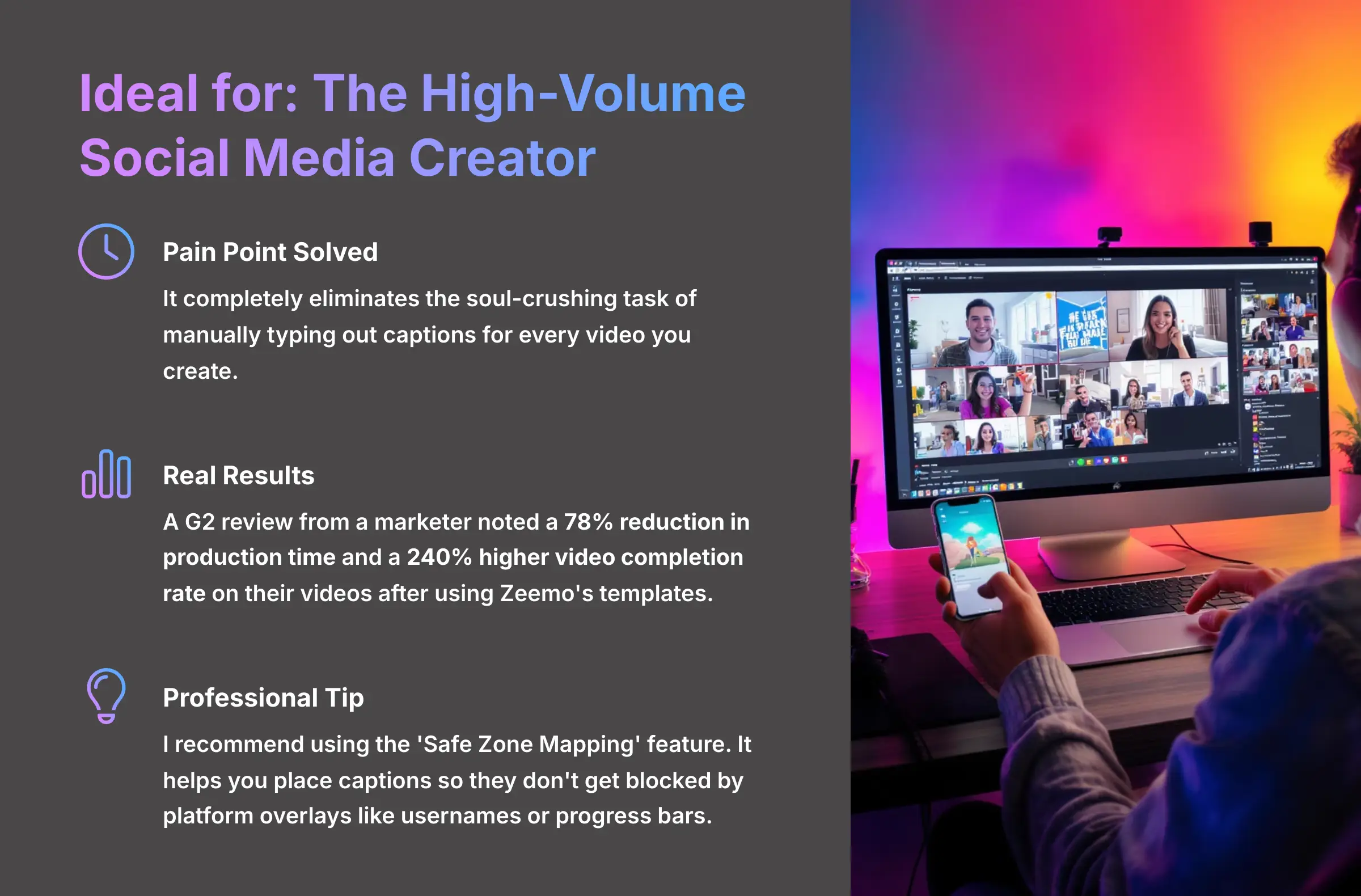 Ideal for The High Volume Social Media Creator