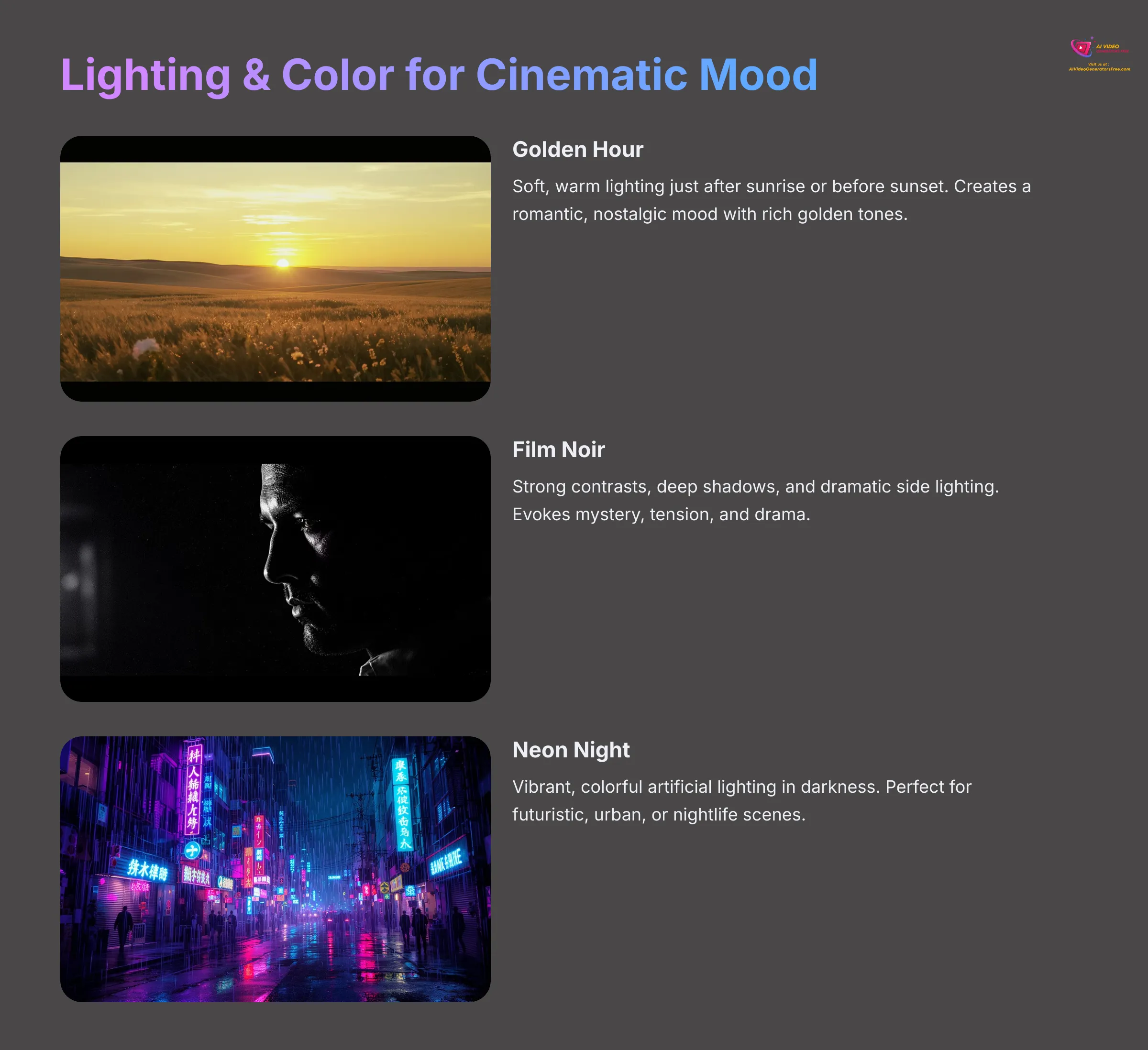 Lighting and Color for Cinematic Mood