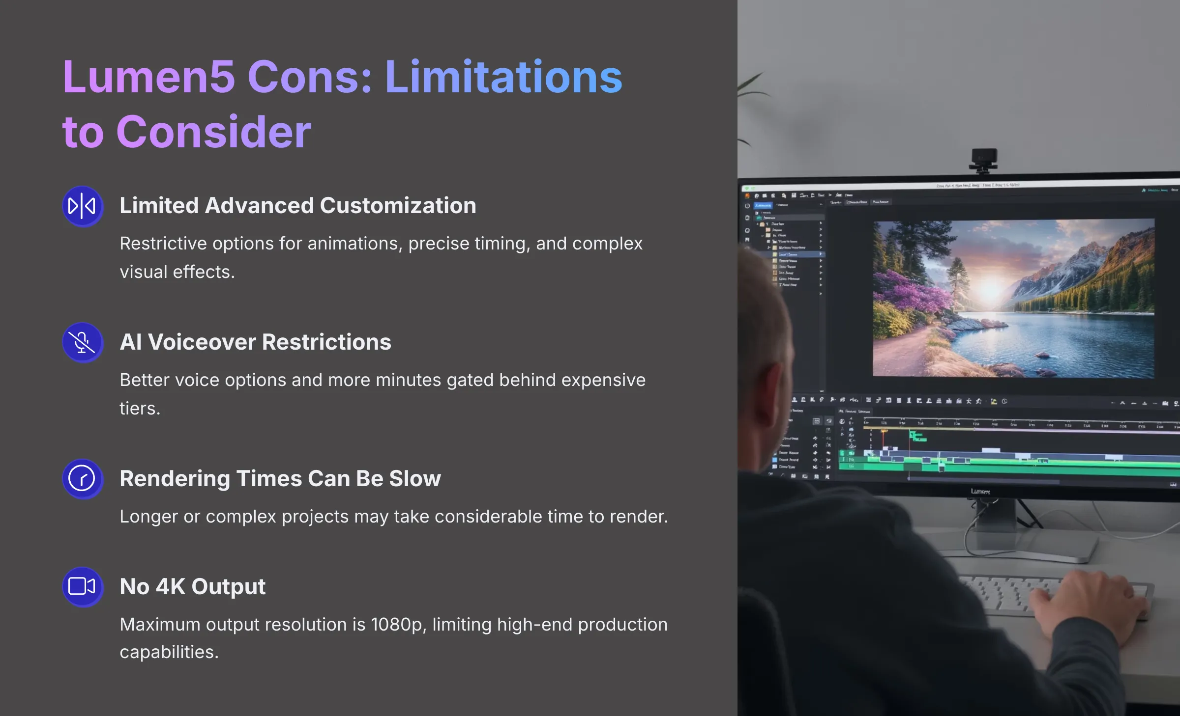 Lumen5 Cons - Limitations to Consider