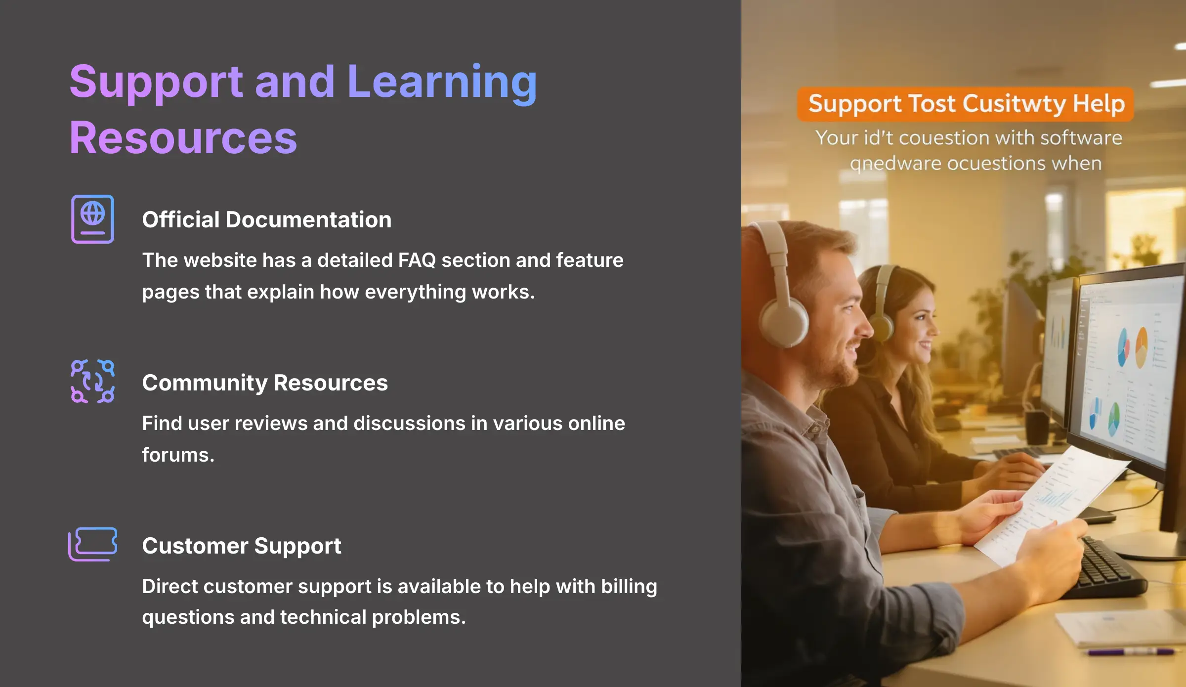 Support and Learning Resources