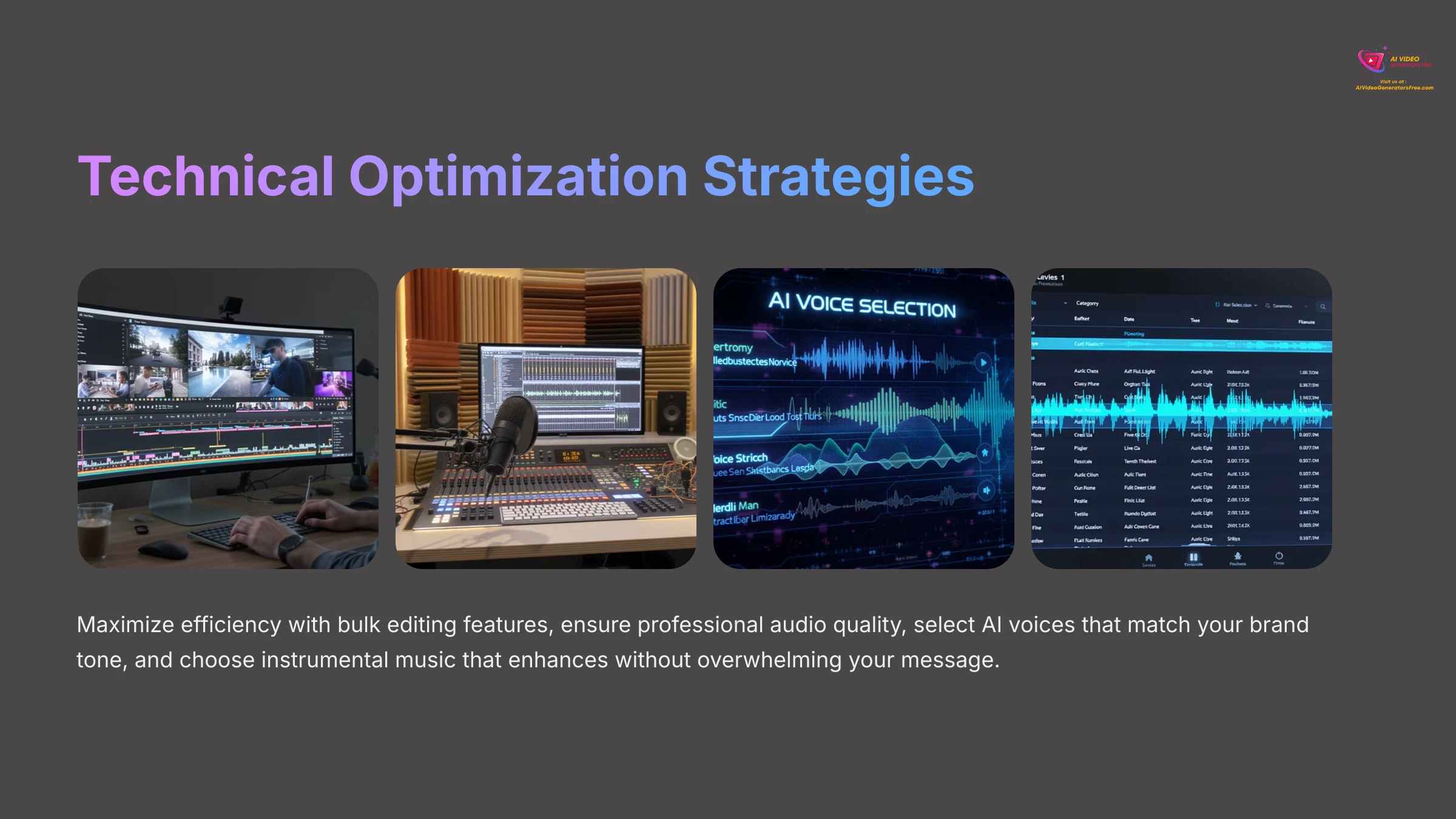 Technical optimization strategies for video