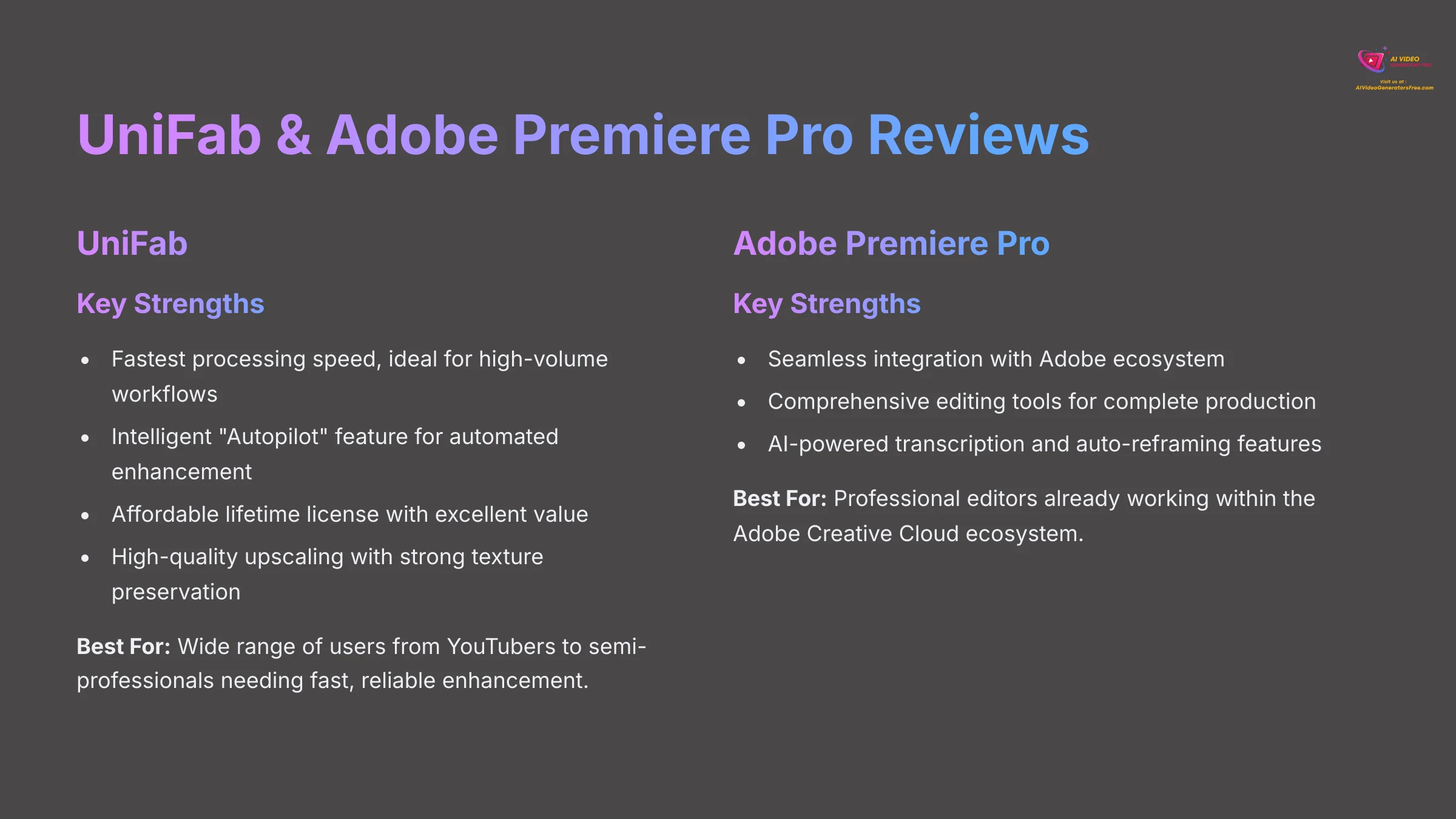 Adobe Premiere Pro Review summary