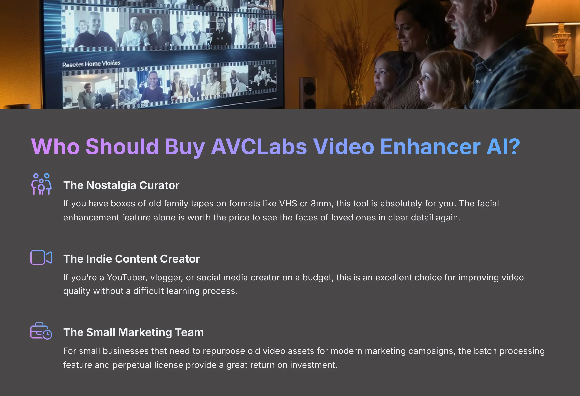 Who Should Buy AVCLabs Video Enhancer AI