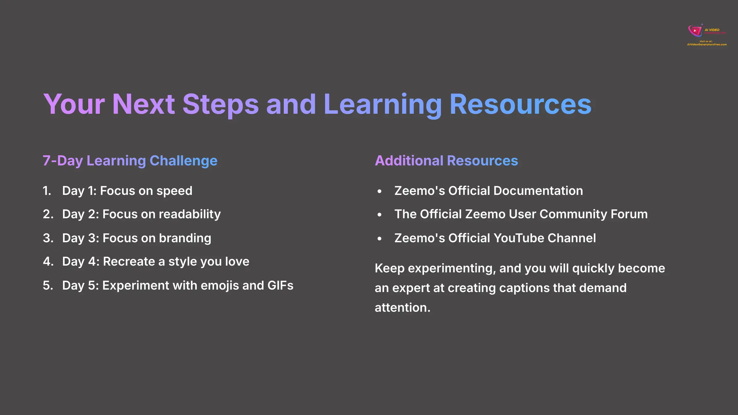 14_Your-Next-Steps-and-Learning-Resources_AI-video-generators-free_aivideogeneratorsfree.com_